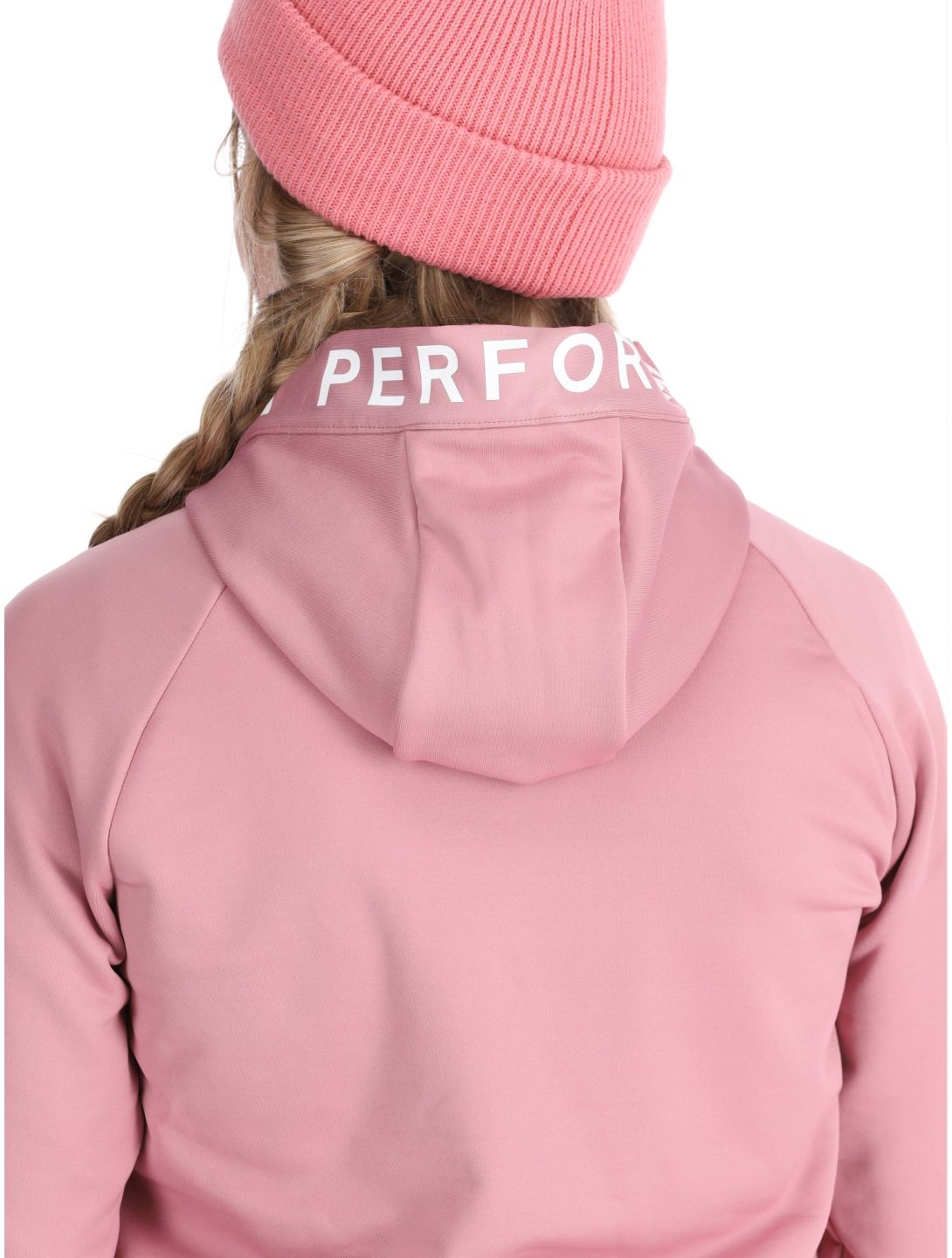 Peak Performance, W Rider Zip Hood chaleco mujeres Bitter Root rosa 