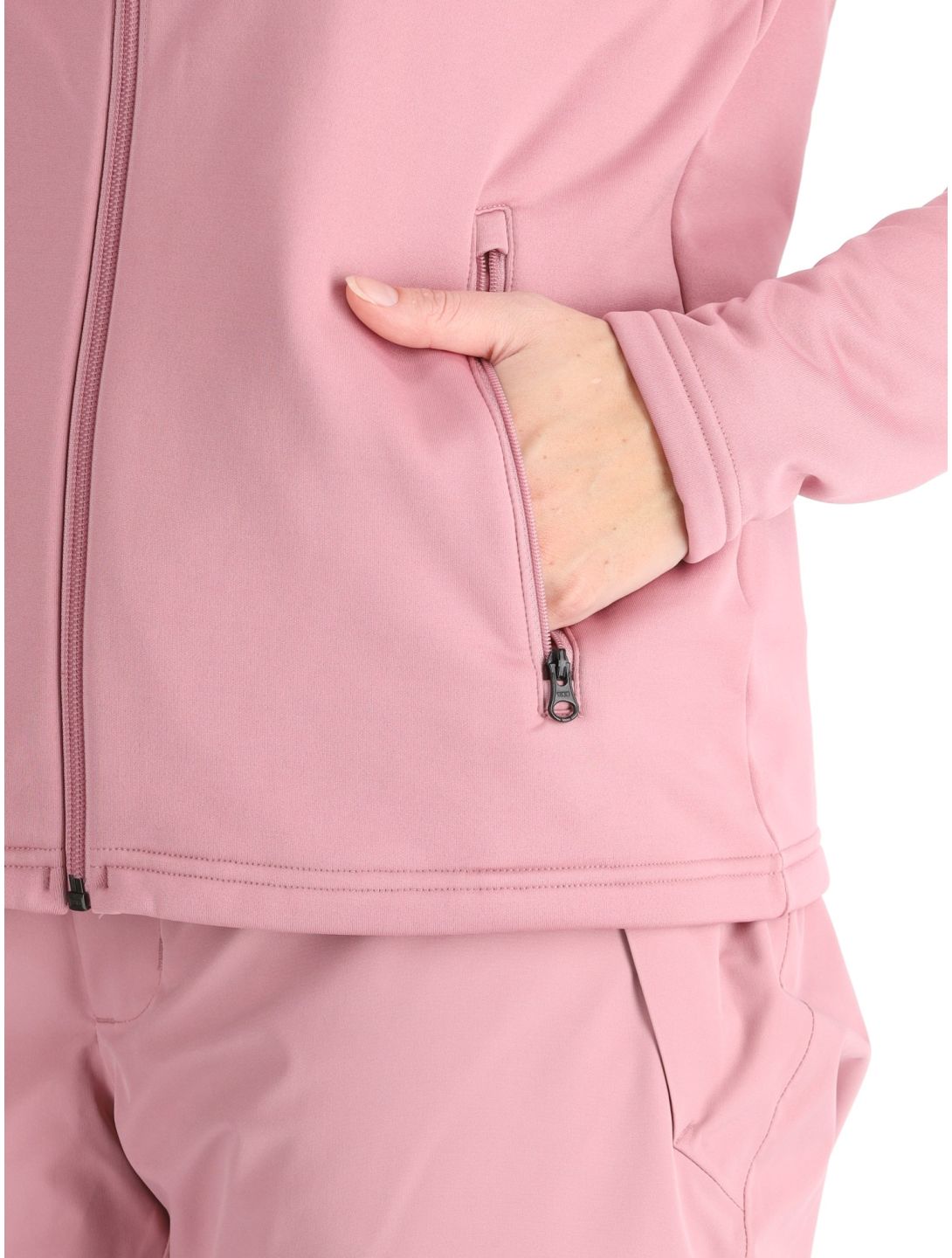 Peak Performance, W Rider Zip Hood chaleco mujeres Bitter Root rosa 