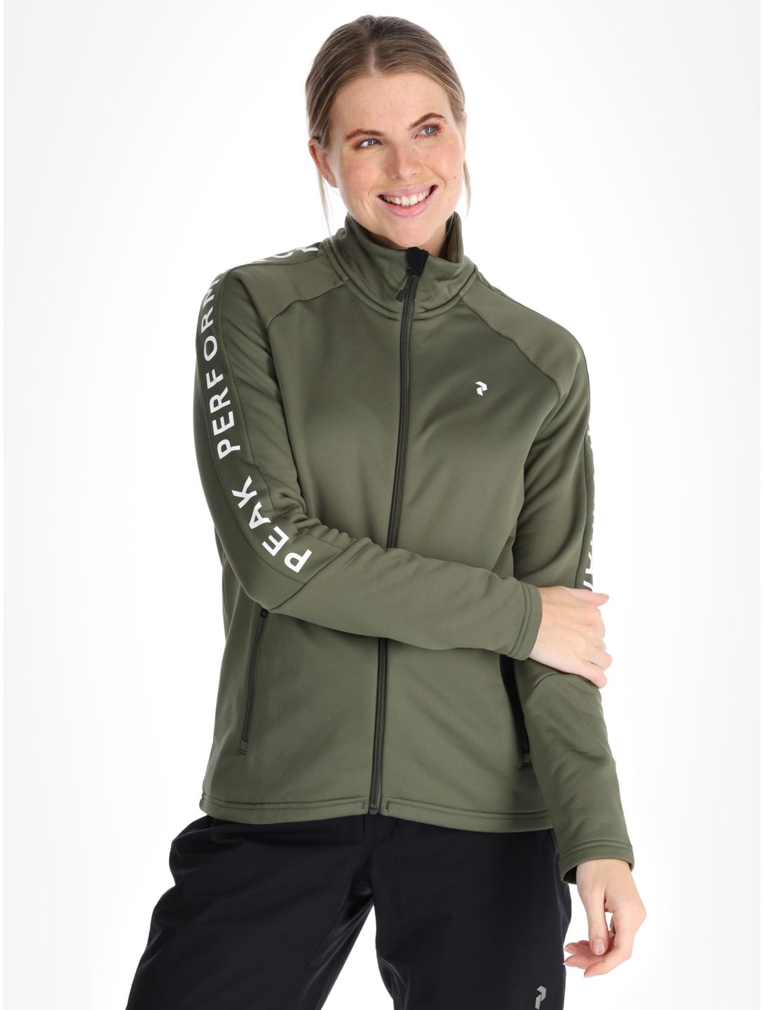 Peak Performance, W Rider Zip chaleco mujeres Pine Needle verde 