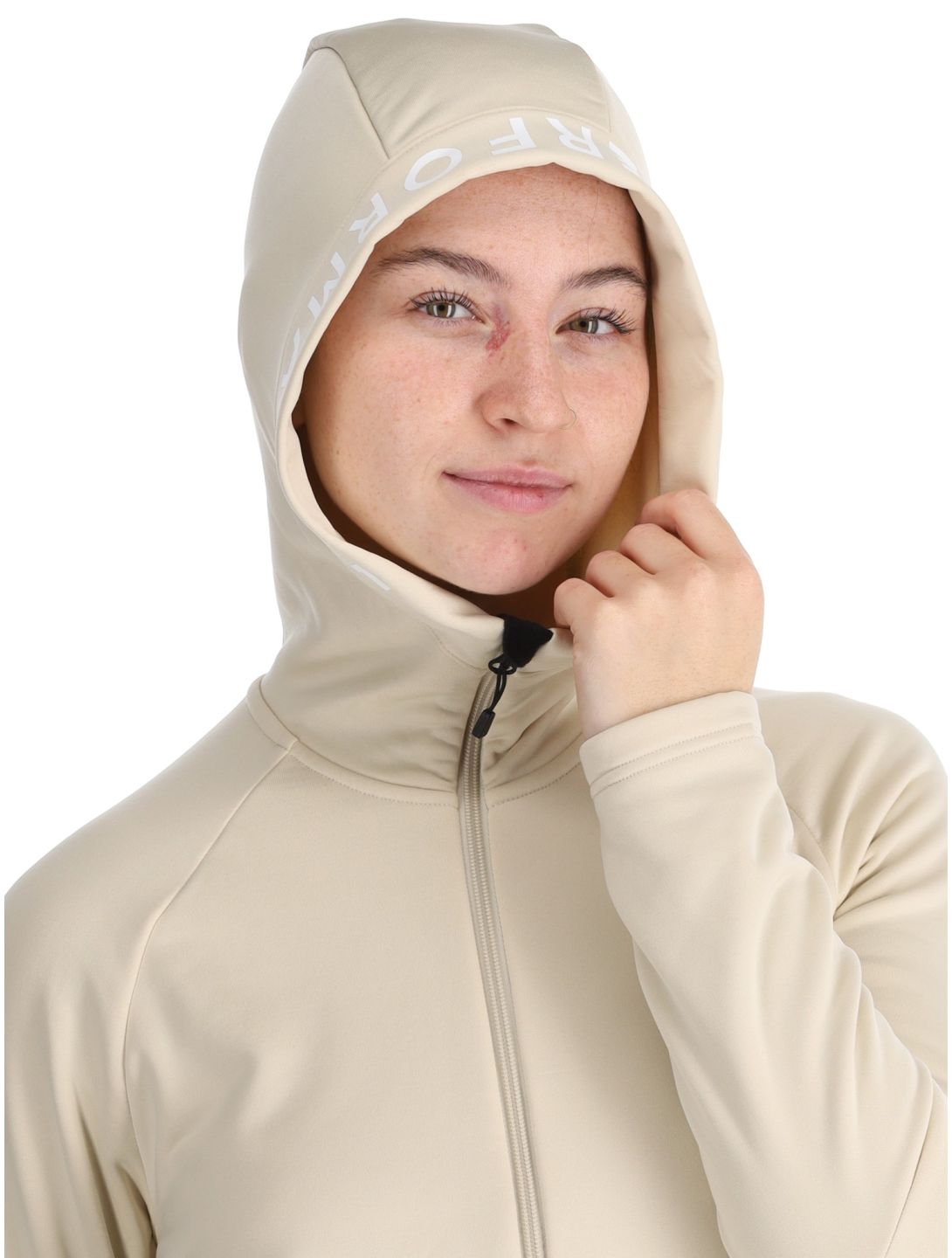 Peak Performance, W Rider Zip Hood chaleco mujeres Sand Fog beige 