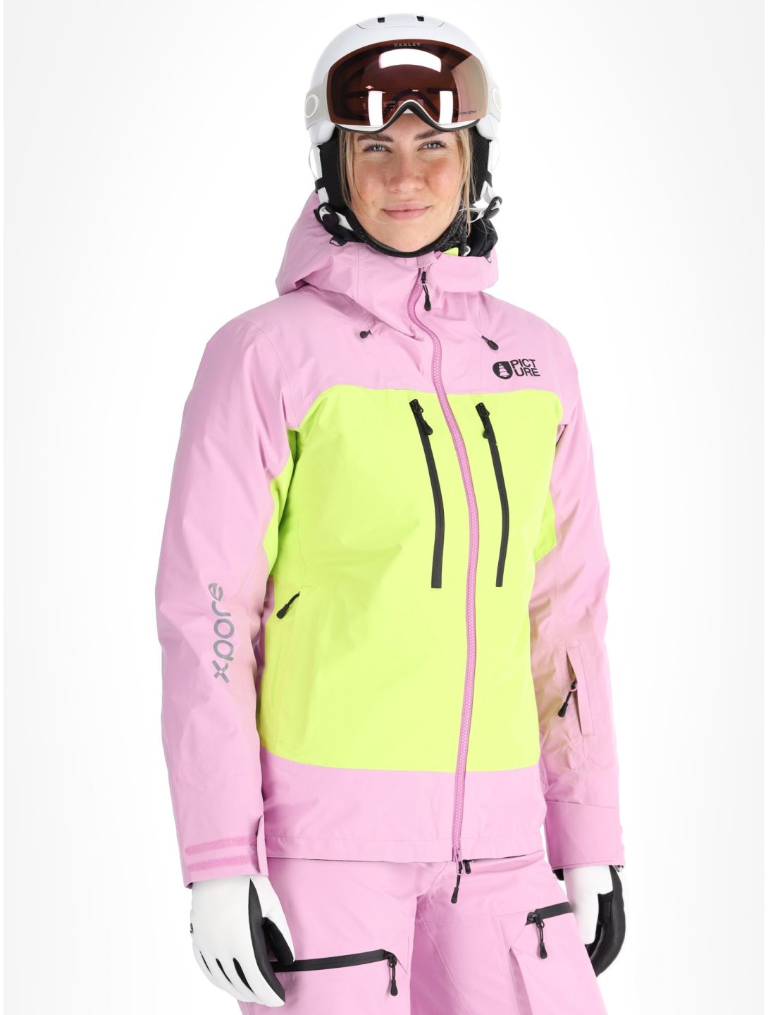 Picture, Acidid 3L chaqueta de esquí hardshell mujeres Orchid Acid Lime rosa, verde 