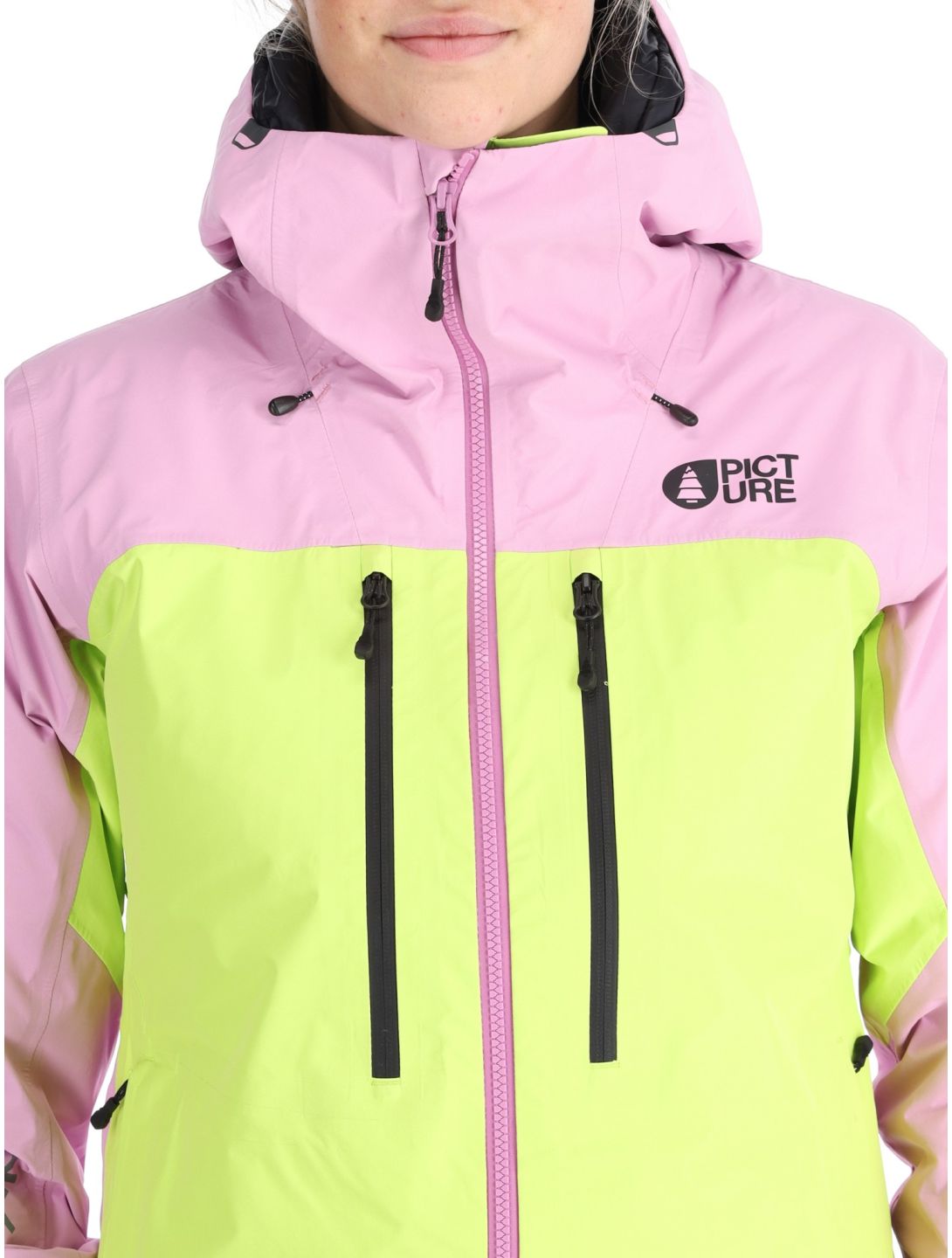 Picture, Acidid 3L chaqueta de esquí hardshell mujeres Orchid Acid Lime rosa, verde 