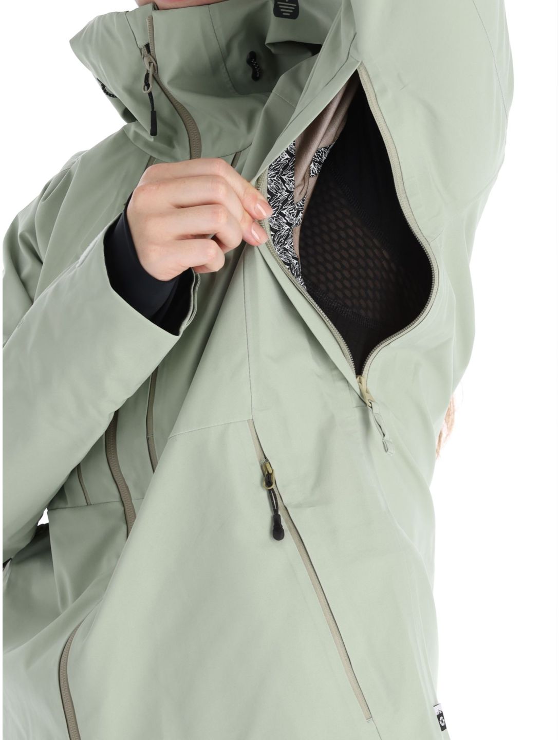 Picture, Aeron 3L chaqueta de esquí hardshell mujeres Desert Sage verde 