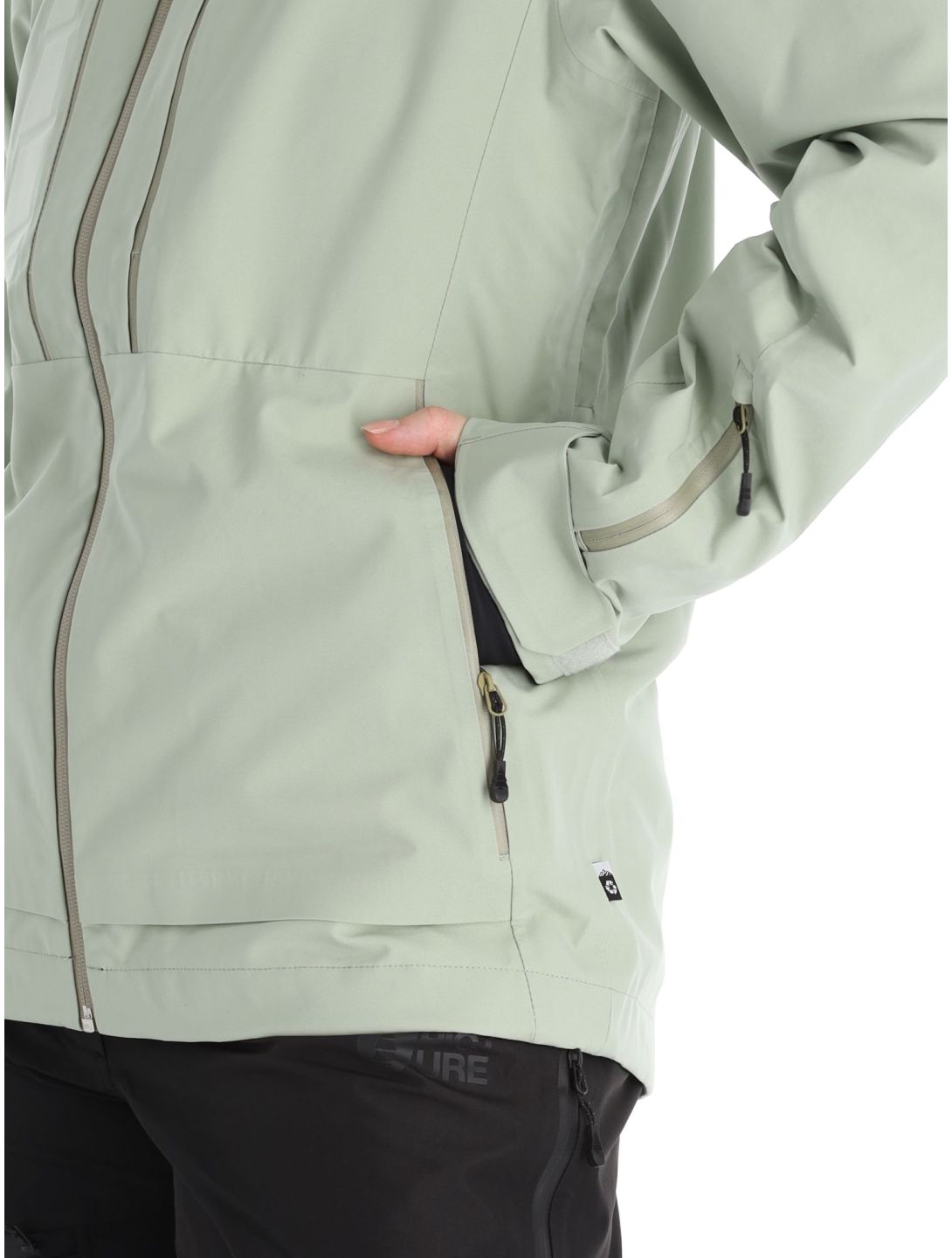 Picture, Aeron 3L chaqueta de esquí hardshell mujeres Desert Sage verde 