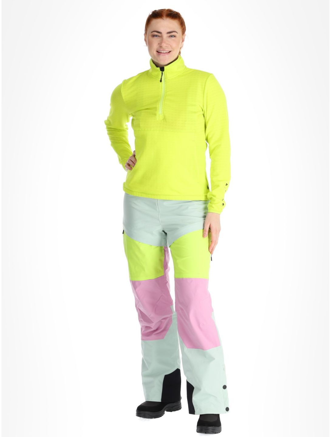 Picture, Bake W 1/4 Grid jersey mujeres Acid Lime verde 