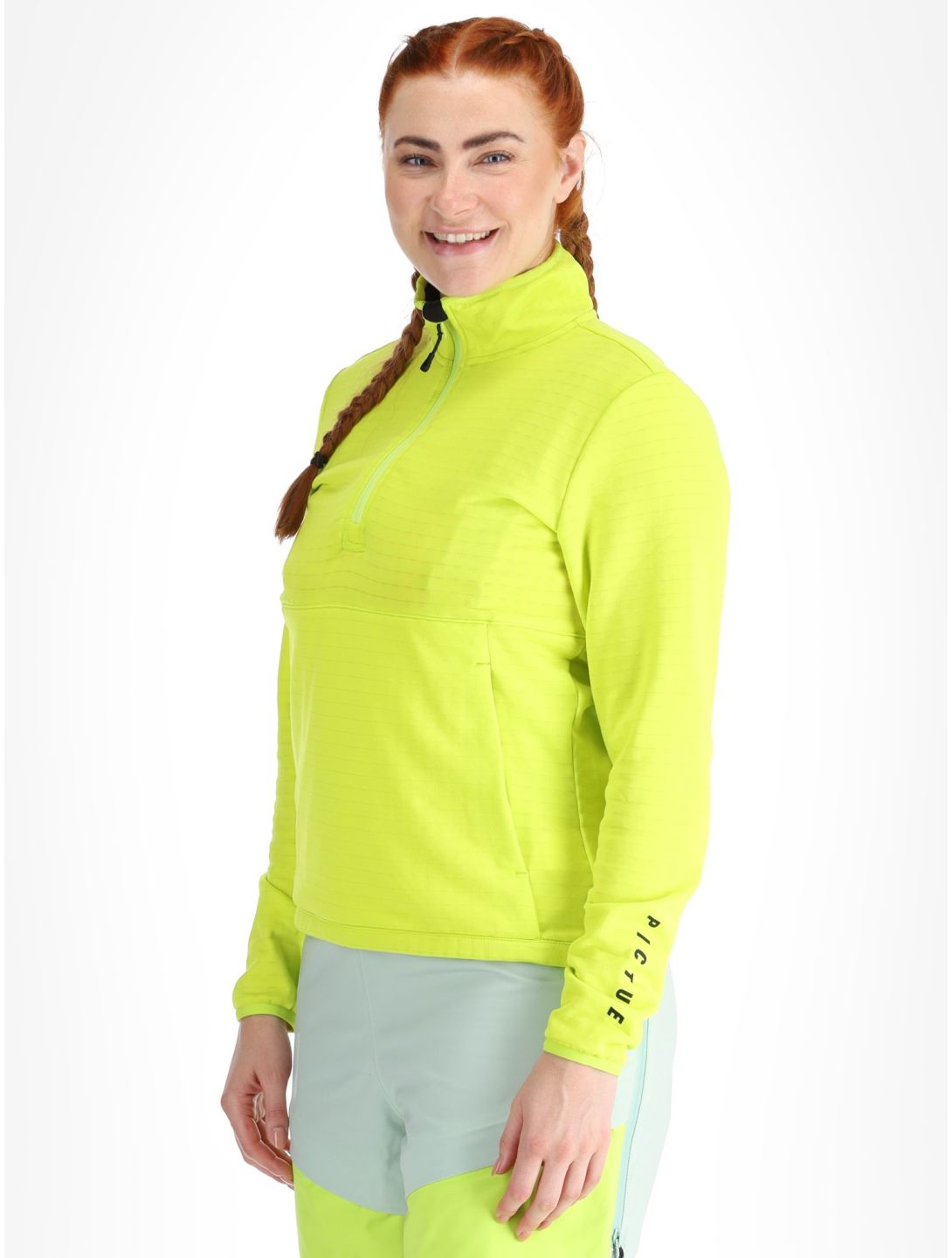 Picture, Bake W 1/4 Grid jersey mujeres Acid Lime verde 