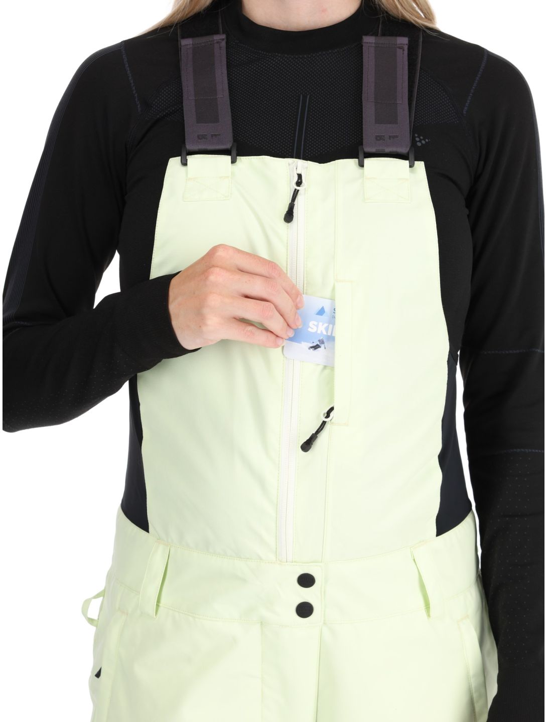 Picture, Brita pantalones de esquí BIB mujeres Lime Cream verde 