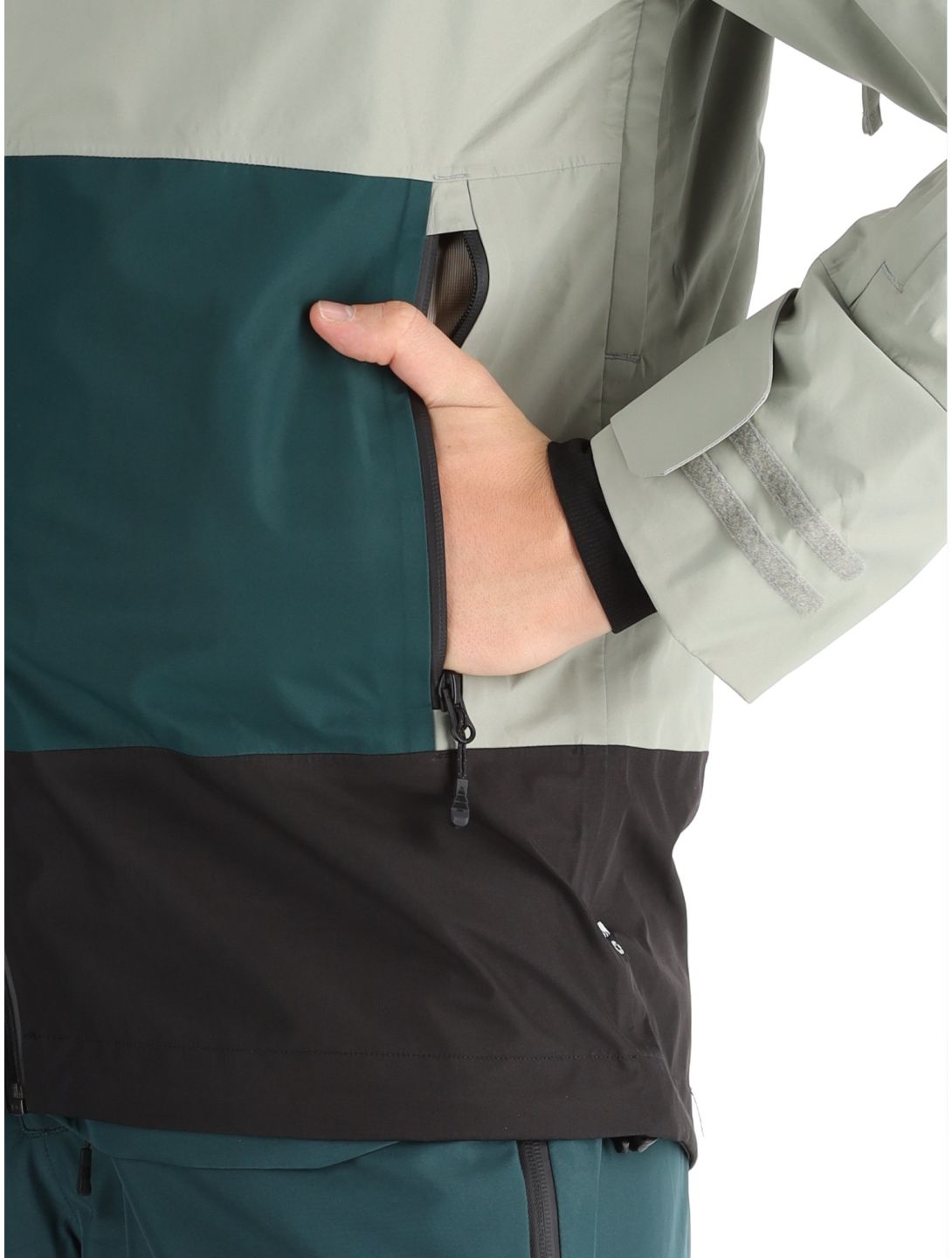 Picture, Broader 3L chaqueta de esquí hardshell hombres Shadow Ponderosa Pine Black negro, verde 