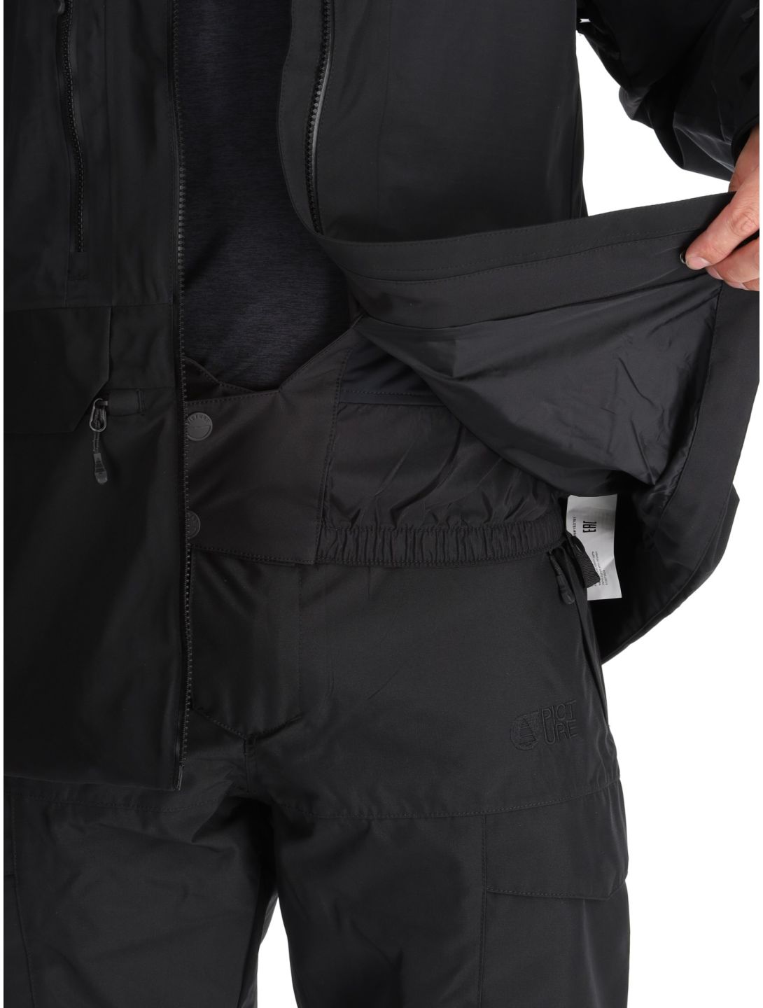 Picture, Dugnad chaqueta de esquí hombres Black negro 