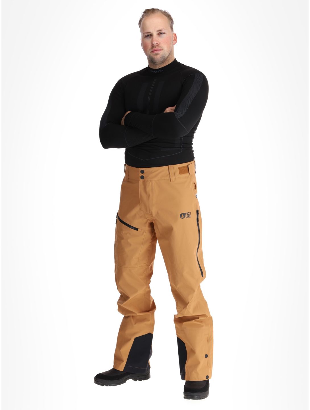 Picture, Eron 3L pantalones de esquí hardshell hombres Brown Sugar marrón 