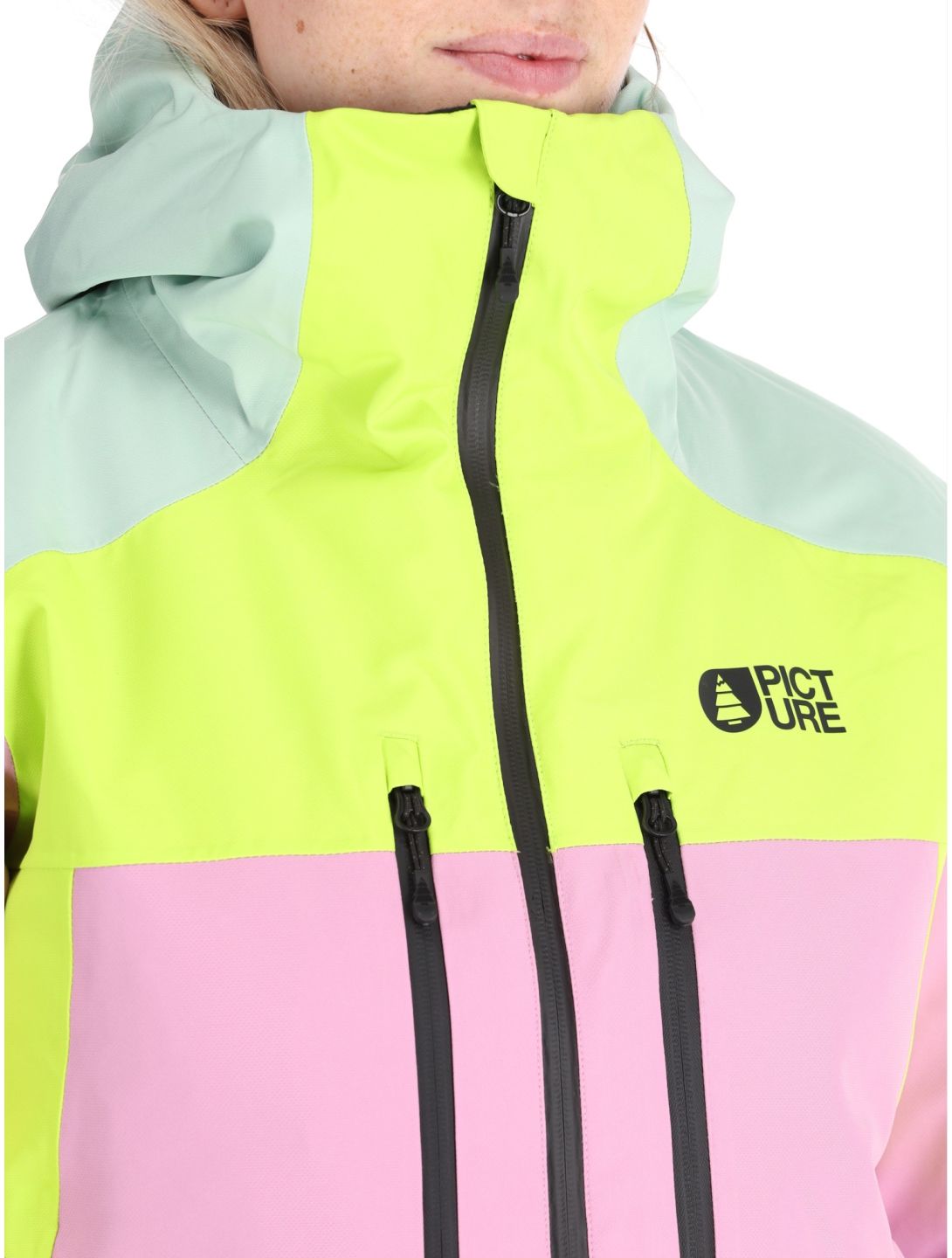 Picture, Exa chaqueta de esquí mujeres Orchid Acid Lime Silt Green rosa, verde 