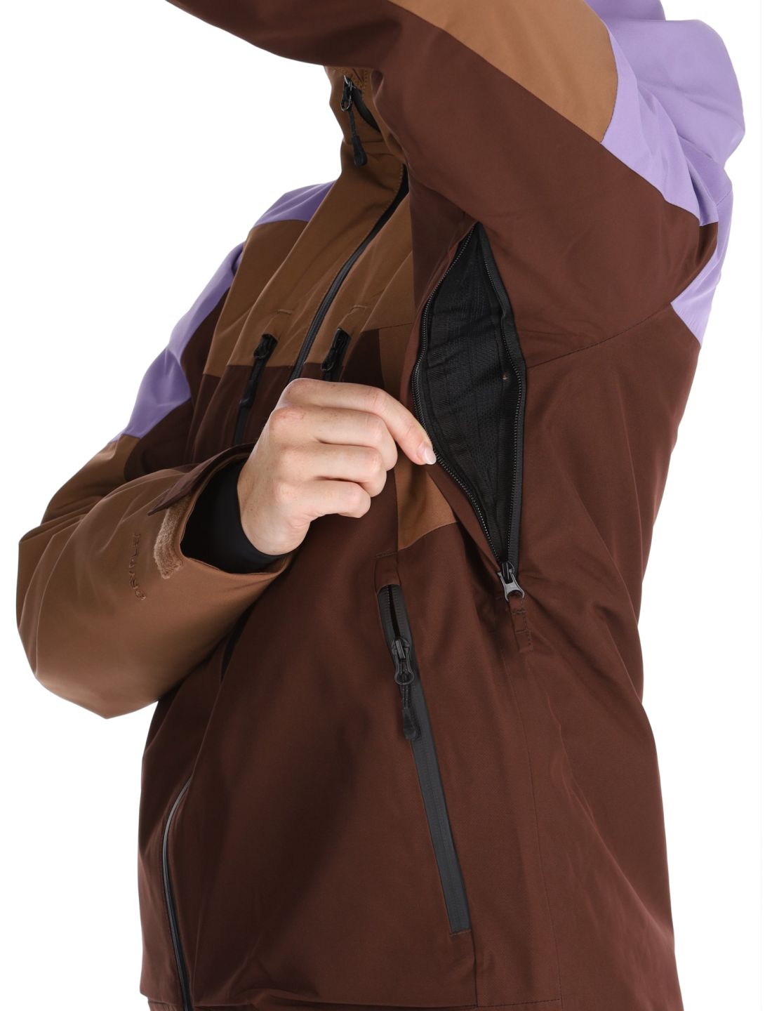 Picture, Exa chaqueta de esquí mujeres Paisley Purple Cocoa Brown Chicory Coffee marrón, púrpura 