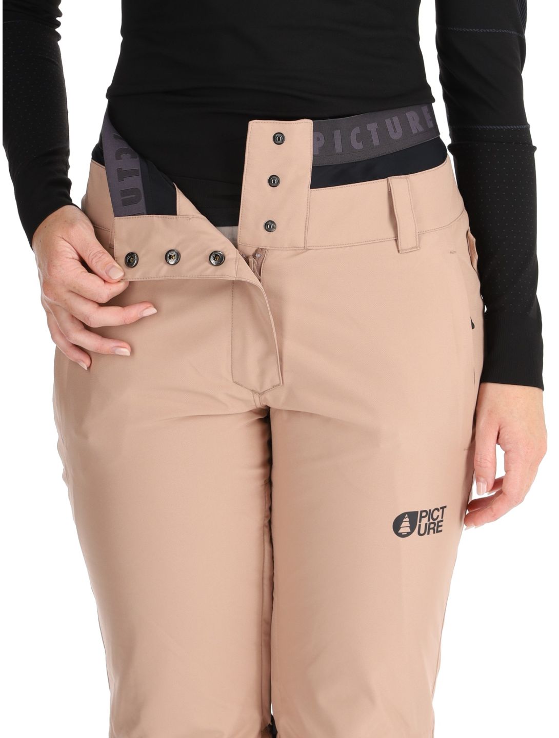 Picture, Exa pantalones de esquí mujeres Roebuck marrón 