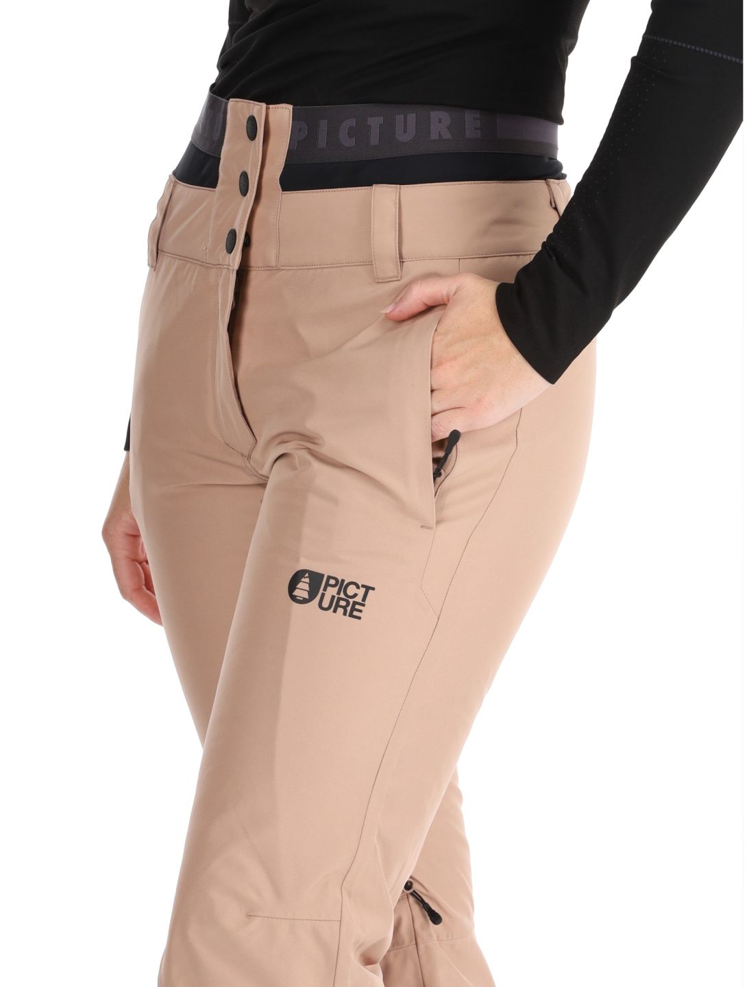 Picture, Exa pantalones de esquí mujeres Roebuck marrón 