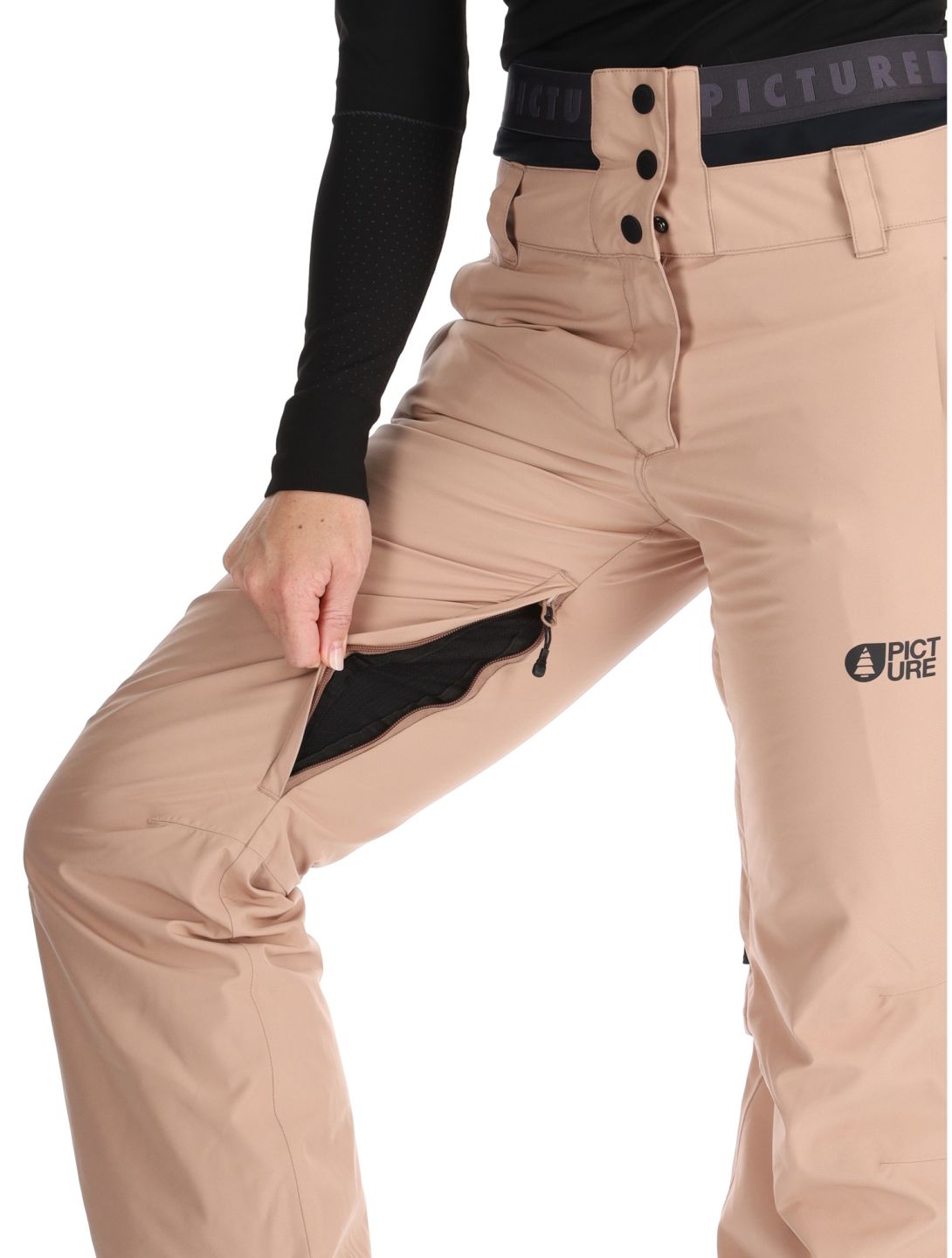 Picture, Exa pantalones de esquí mujeres Roebuck marrón 