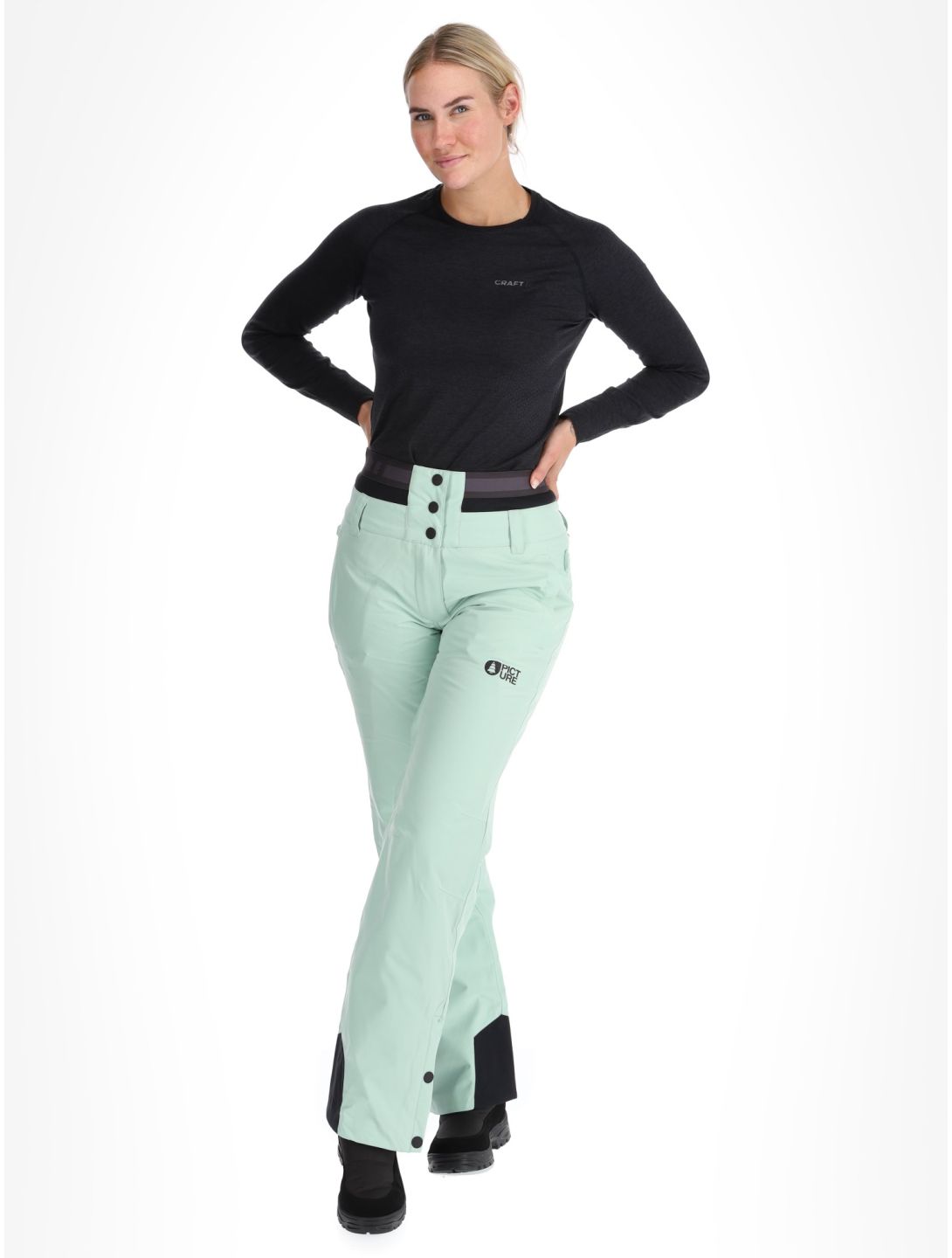 Picture, Exa pantalones de esquí mujeres Silt Green verde 