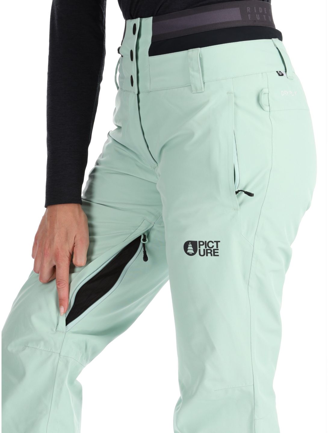 Picture, Exa pantalones de esquí mujeres Silt Green verde 