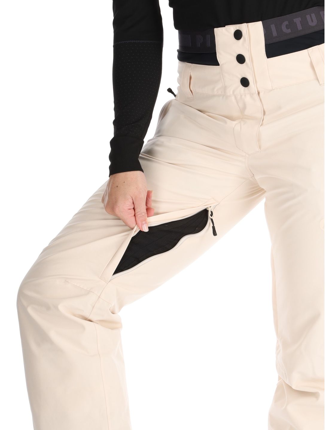 Picture, Exa pantalones de esquí mujeres Vanilla beige 