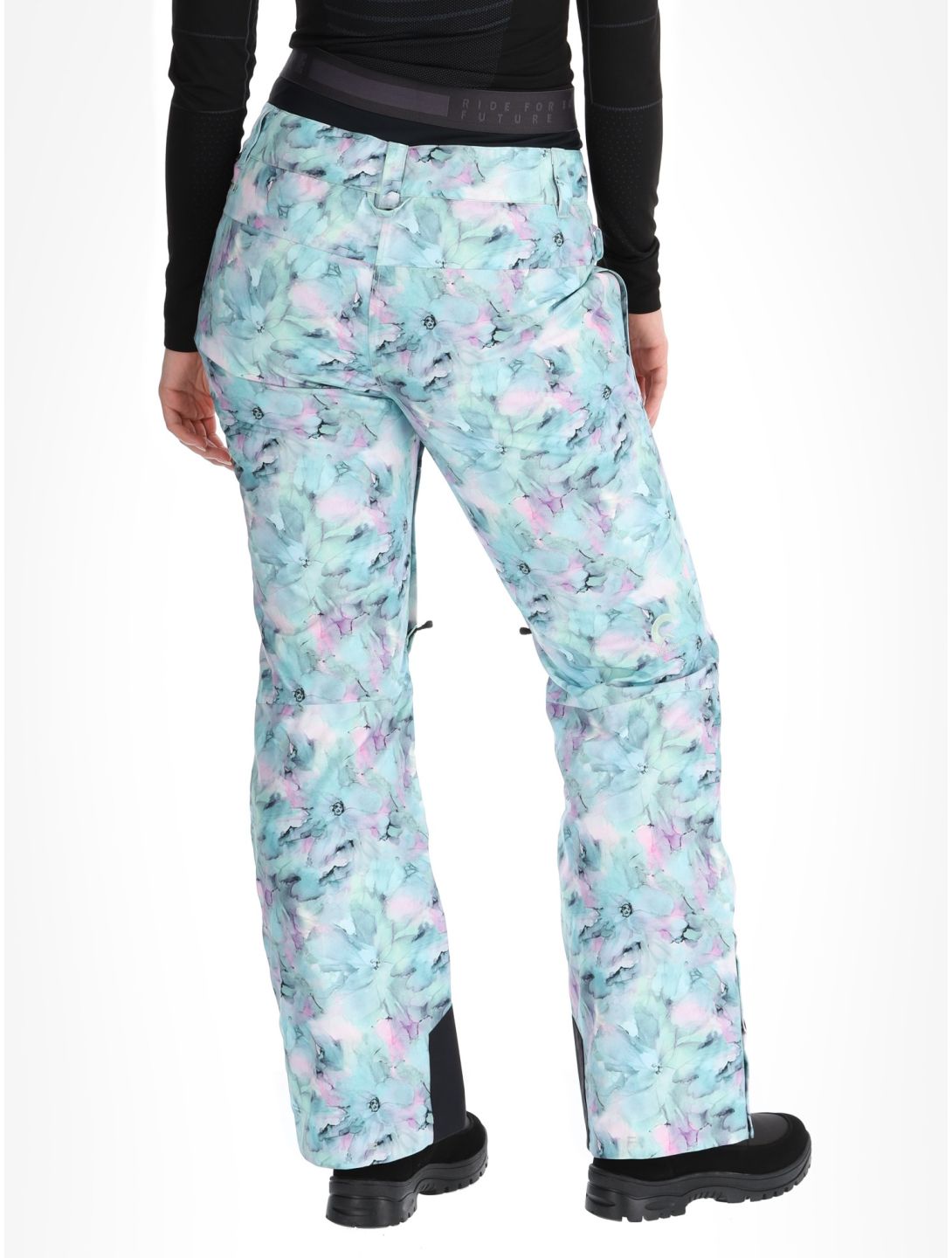 Picture, Exa Printed pantalones de esquí mujeres Blurry Water Print multicolor 