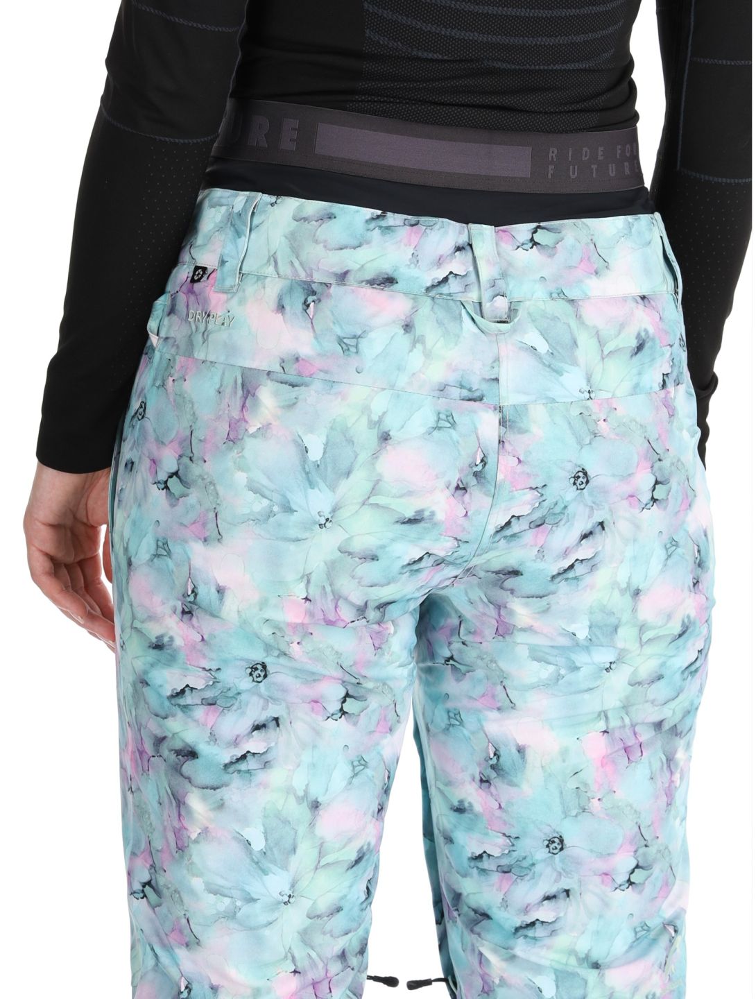 Picture, Exa Printed pantalones de esquí mujeres Blurry Water Print multicolor 