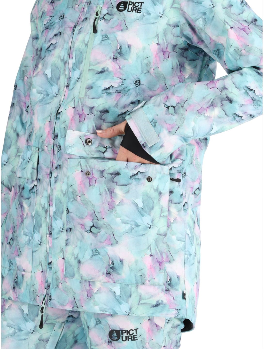 Picture, Glawi chaqueta de esquí mujeres Blurry Water Print multicolor 