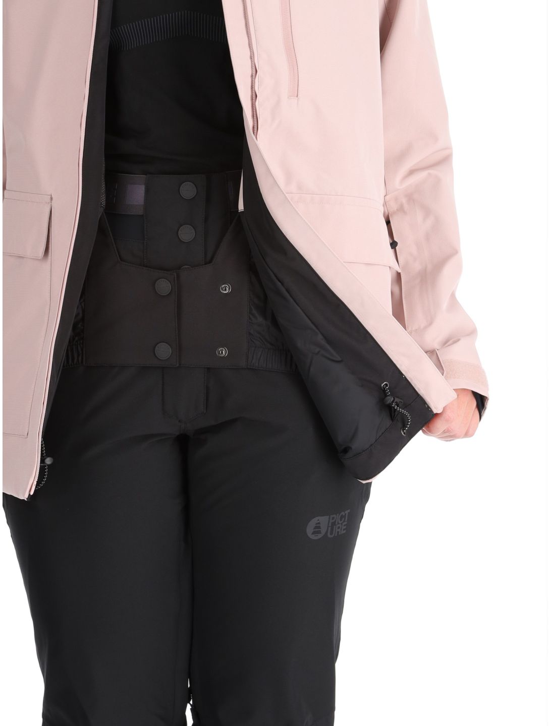 Picture, Glawi chaqueta de esquí mujeres Shadow Gray rosa 