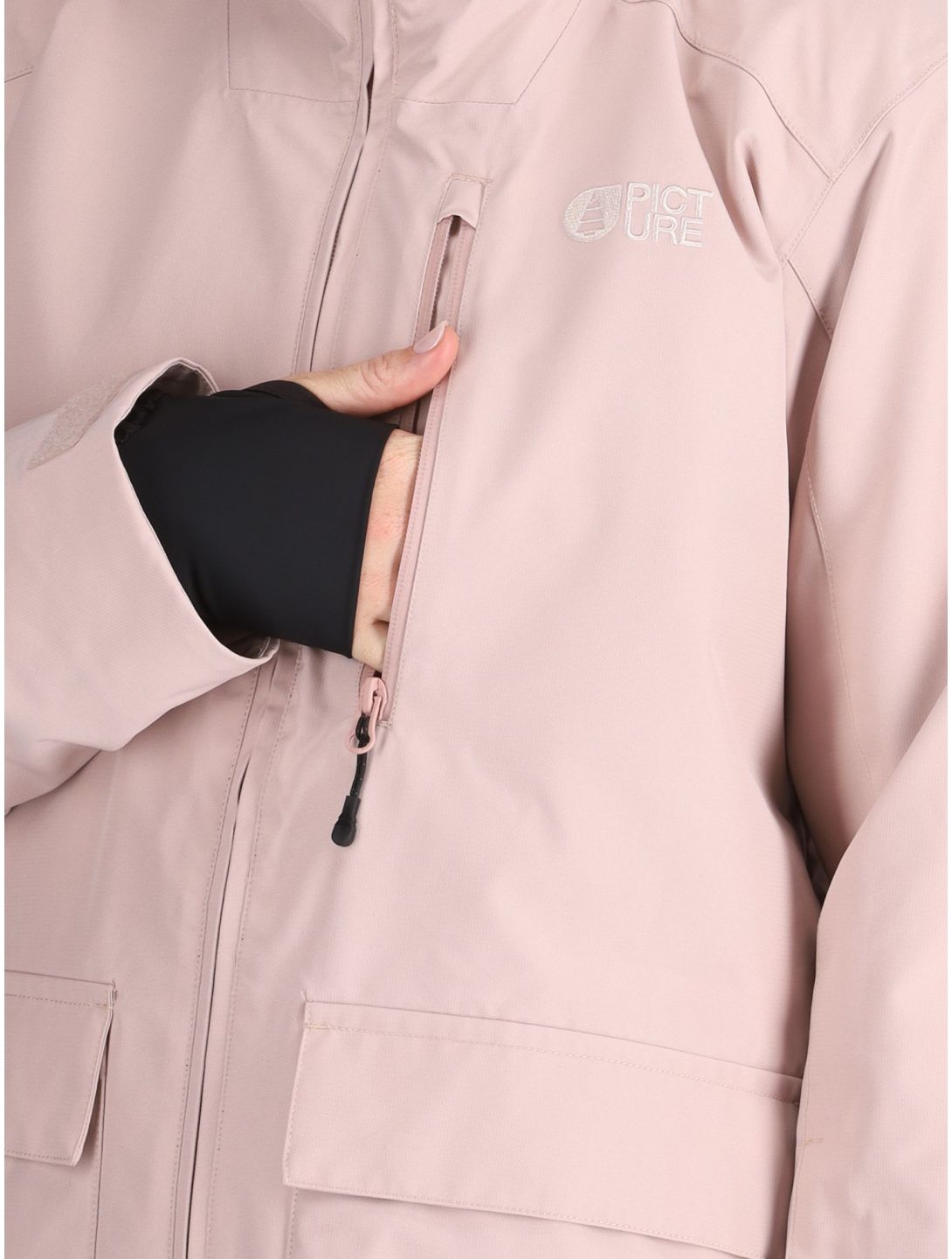 Picture, Glawi chaqueta de esquí mujeres Shadow Gray rosa 