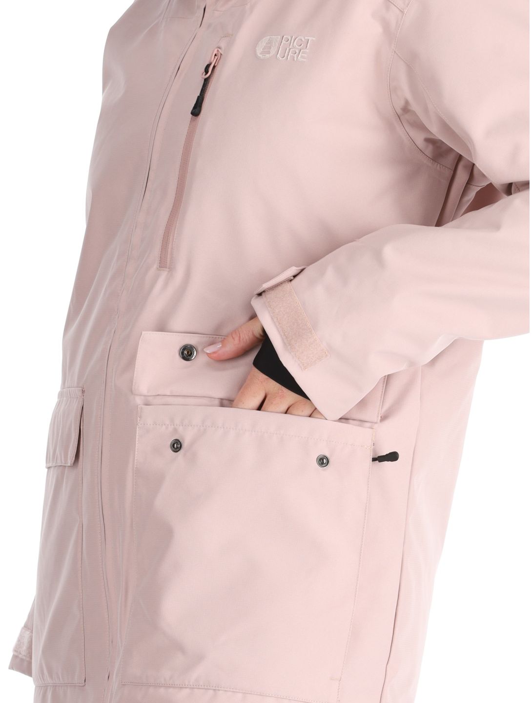 Picture, Glawi chaqueta de esquí mujeres Shadow Gray rosa 