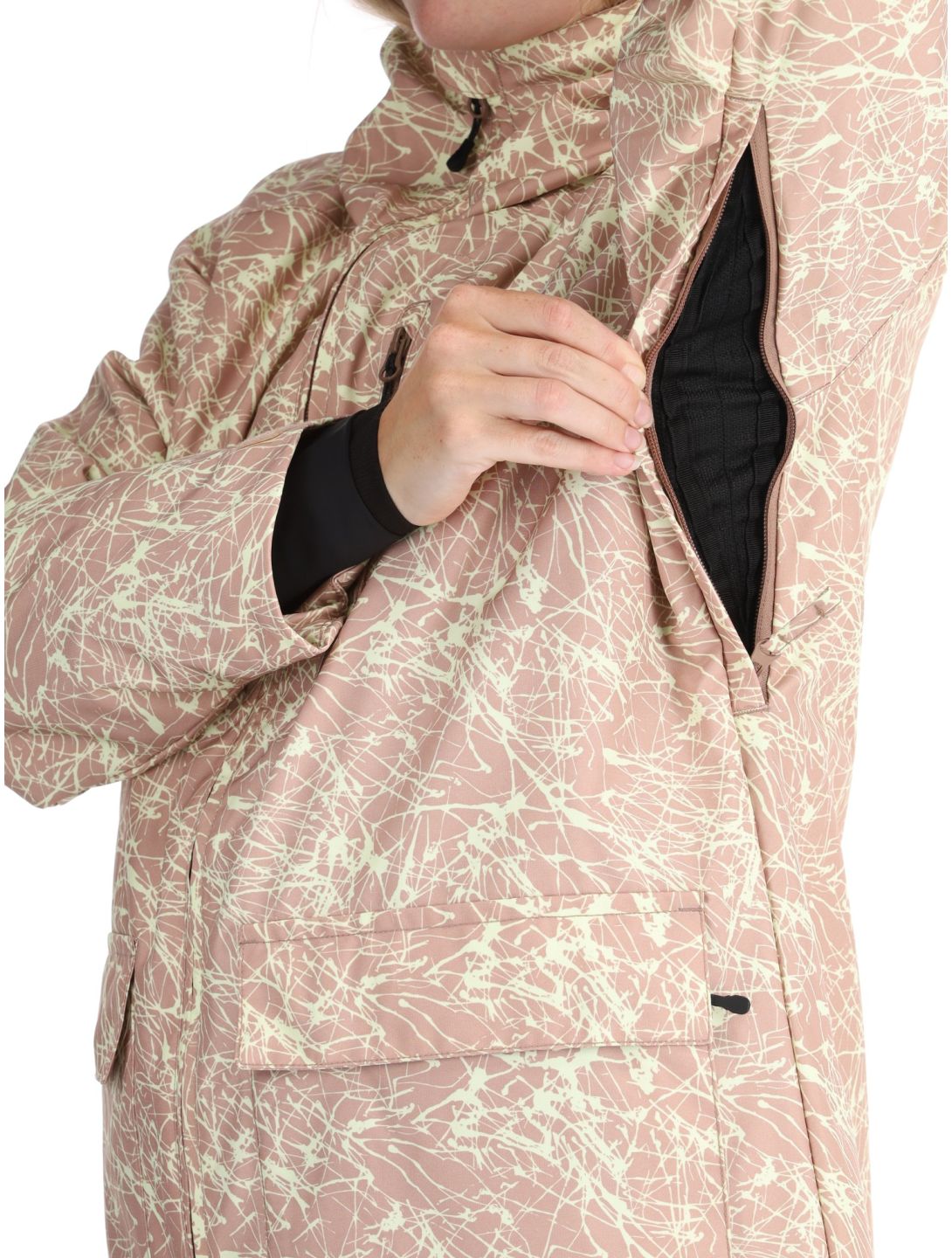 Picture, Glawi chaqueta de esquí mujeres Textury Print beige 