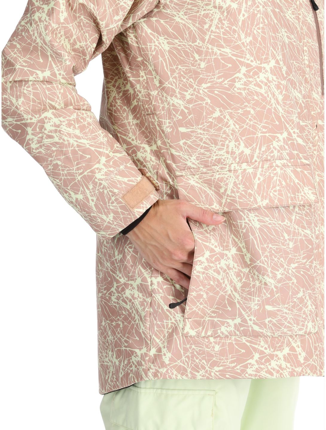 Picture, Glawi chaqueta de esquí mujeres Textury Print beige 