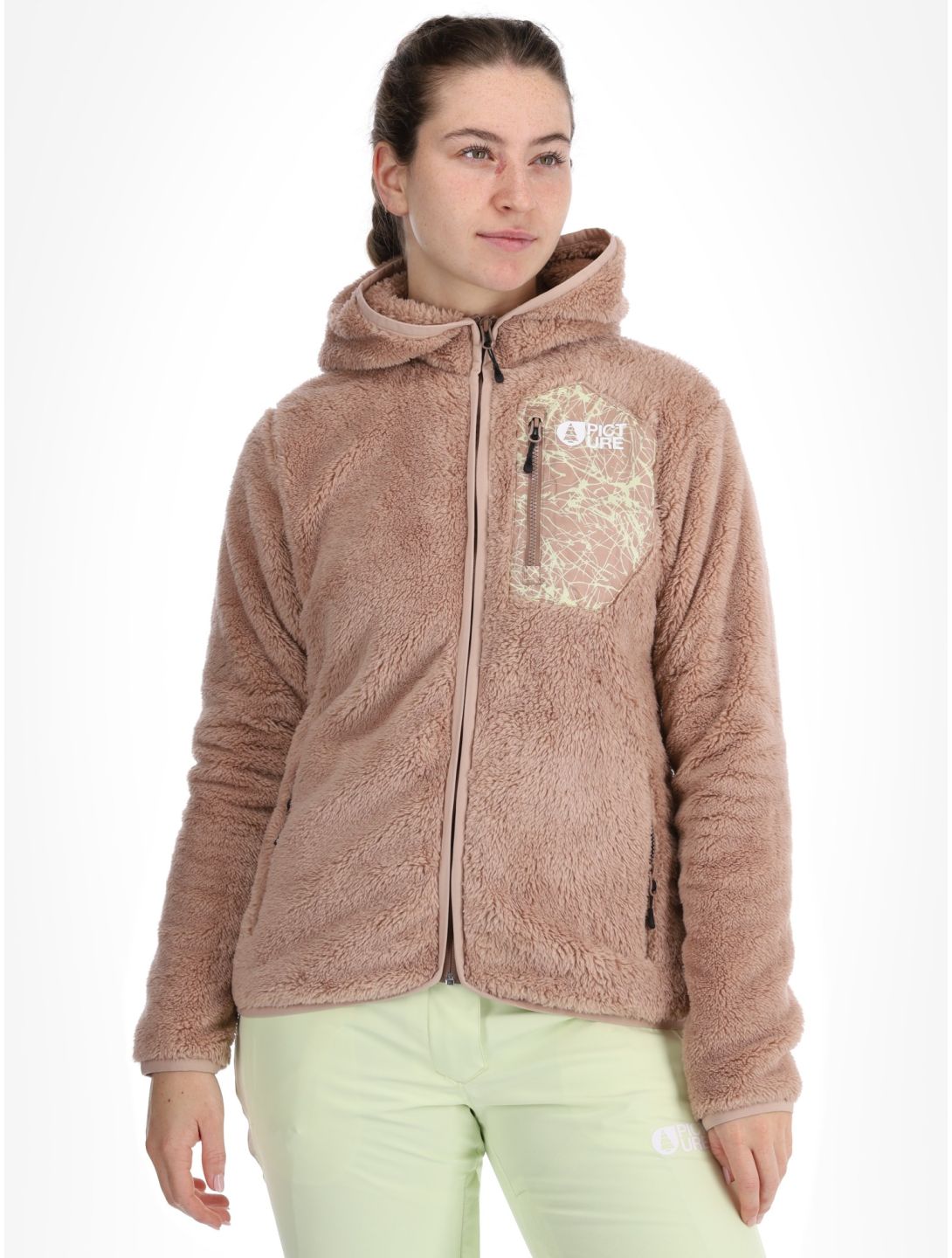 Picture, Izimo Fz Fleece chaleco mujeres Roebuck marrón 