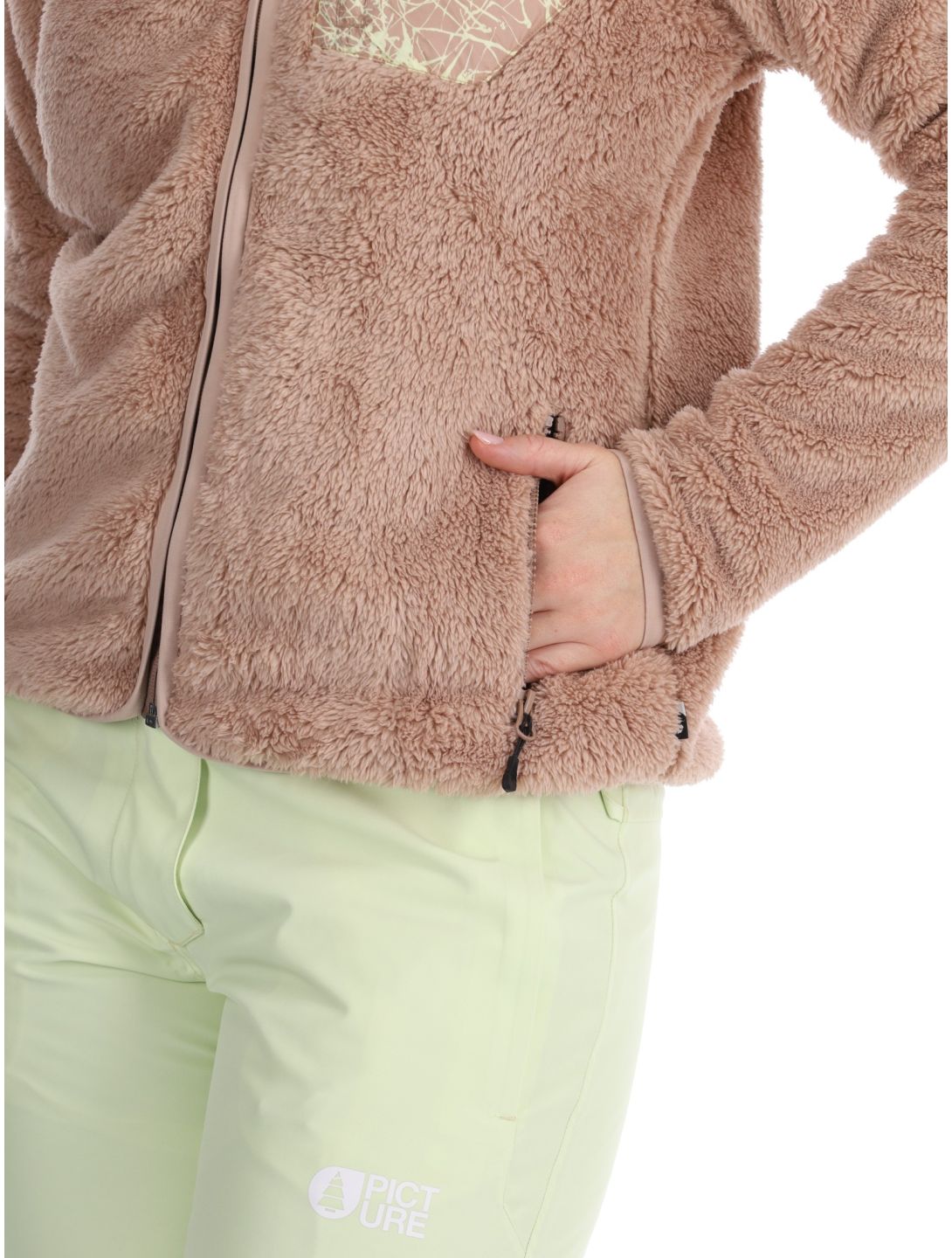 Picture, Izimo Fz Fleece chaleco mujeres Roebuck marrón 