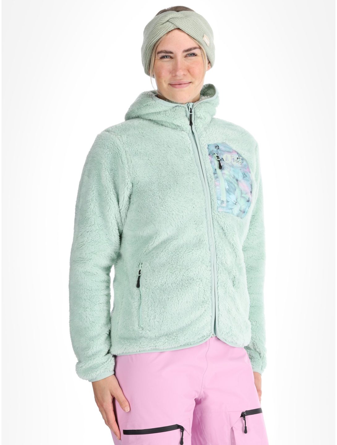 Picture, Izimo Fz Fleece chaleco mujeres Silt Green verde 