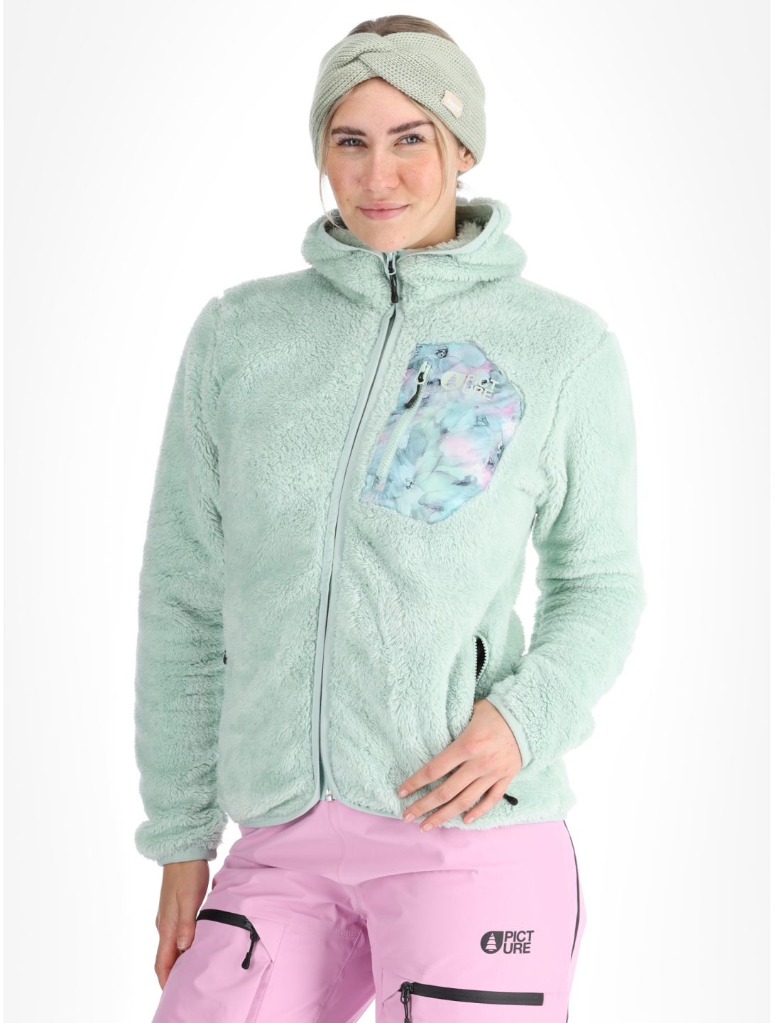 Picture, Izimo Fz Fleece chaleco mujeres Silt Green verde 