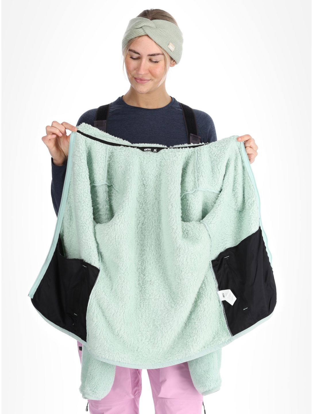 Picture, Izimo Fz Fleece chaleco mujeres Silt Green verde 