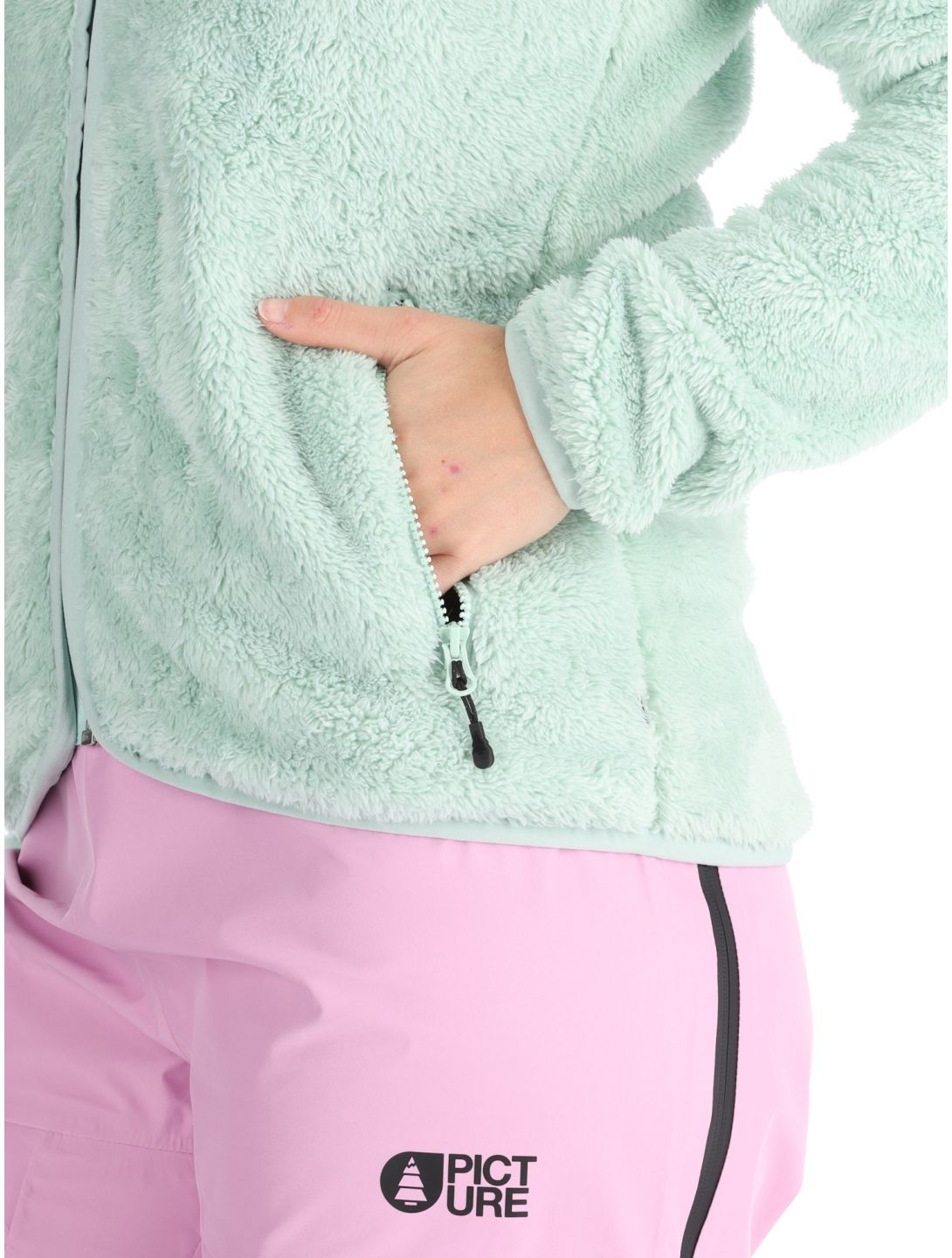 Picture, Izimo Fz Fleece chaleco mujeres Silt Green verde 