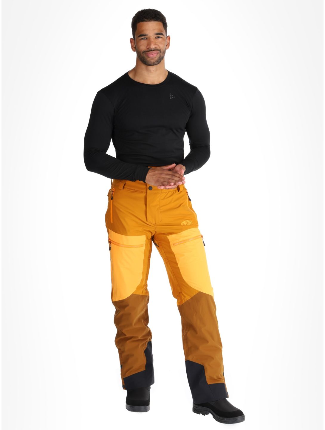 Picture, Naikoon pantalones de esquí hombres Honey Carrot Chocolat marrón, naranja 