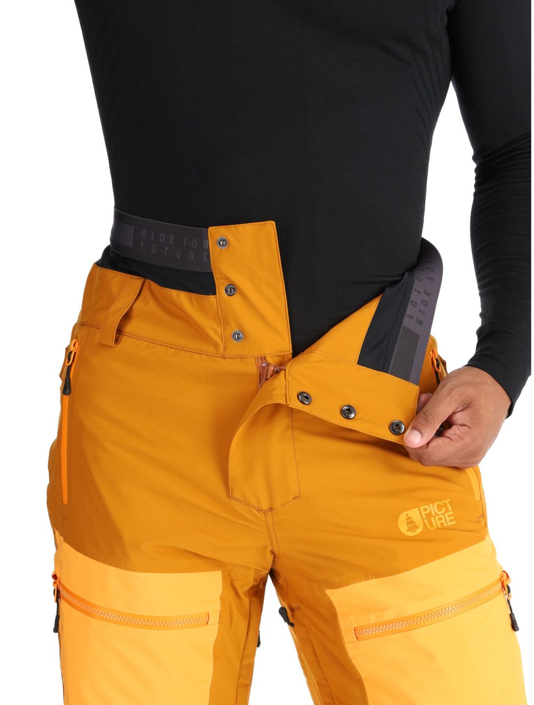 Picture, Naikoon pantalones de esquí hombres Honey Carrot Chocolat marrón, naranja 