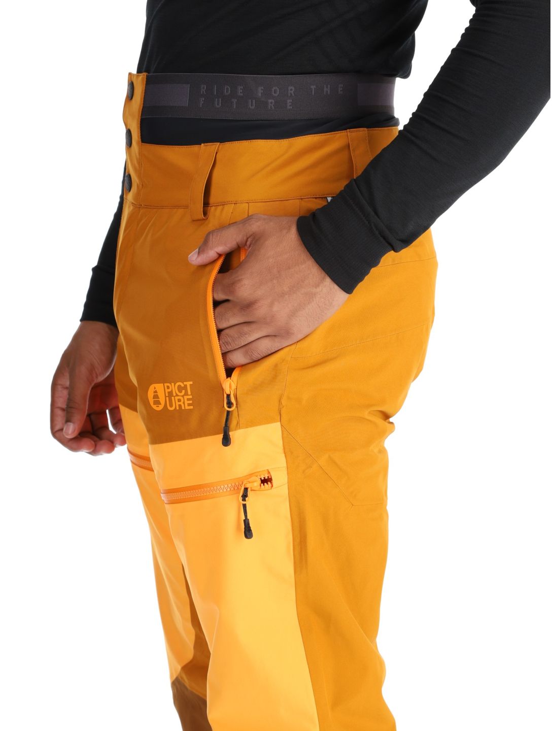 Picture, Naikoon pantalones de esquí hombres Honey Carrot Chocolat marrón, naranja 