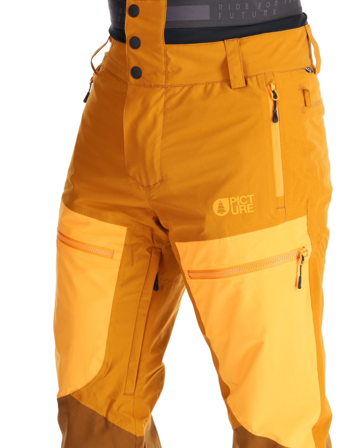 Picture, Naikoon pantalones de esquí hombres Honey Carrot Chocolat marrón, naranja 