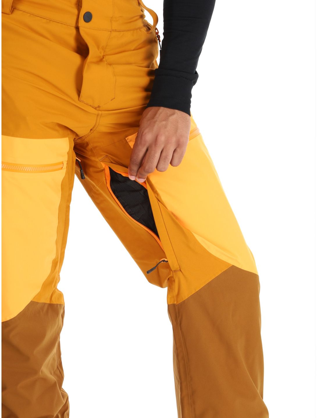 Picture, Naikoon pantalones de esquí hombres Honey Carrot Chocolat marrón, naranja 