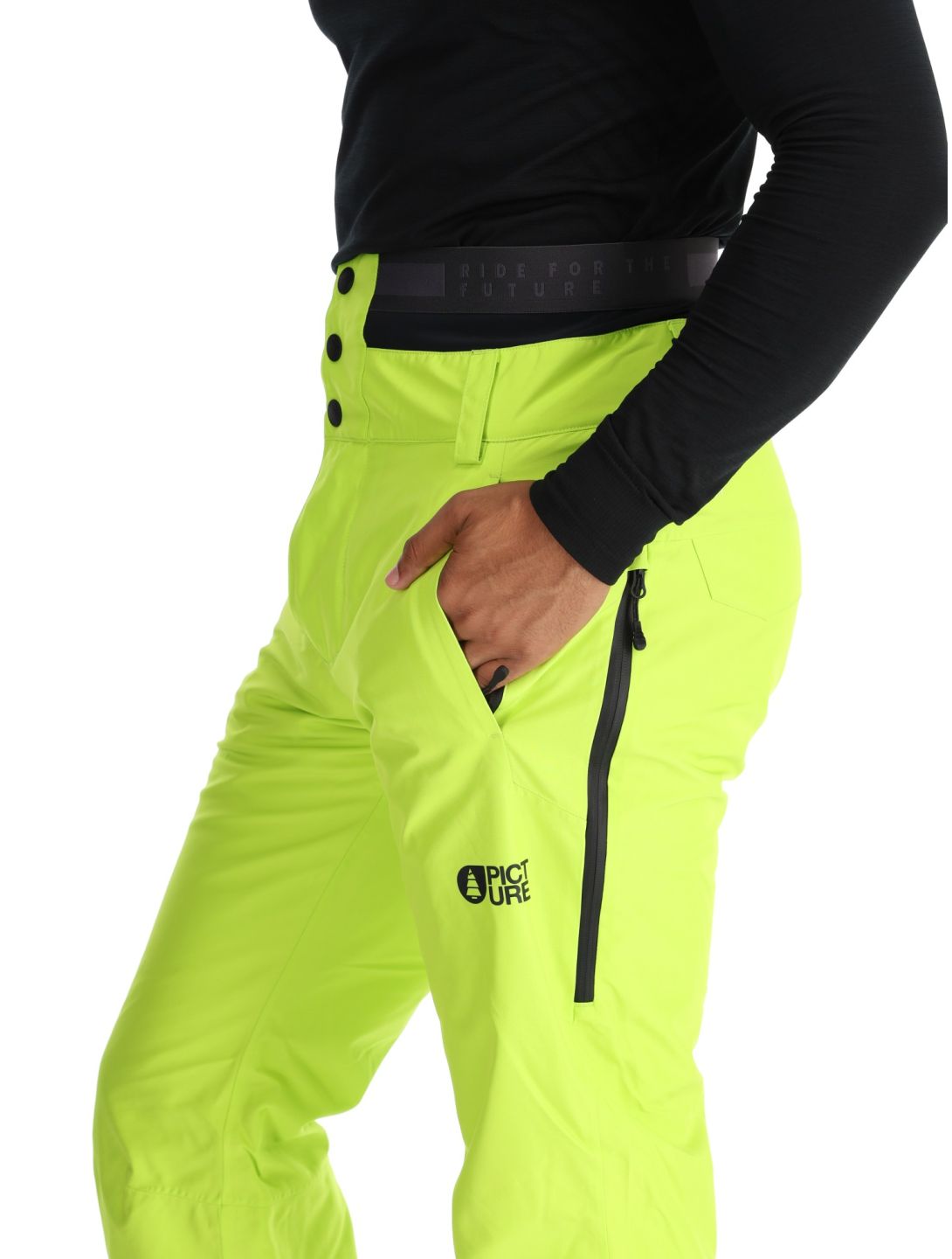 Picture, Object pantalones de esquí hombres Acid Lime amarillo 