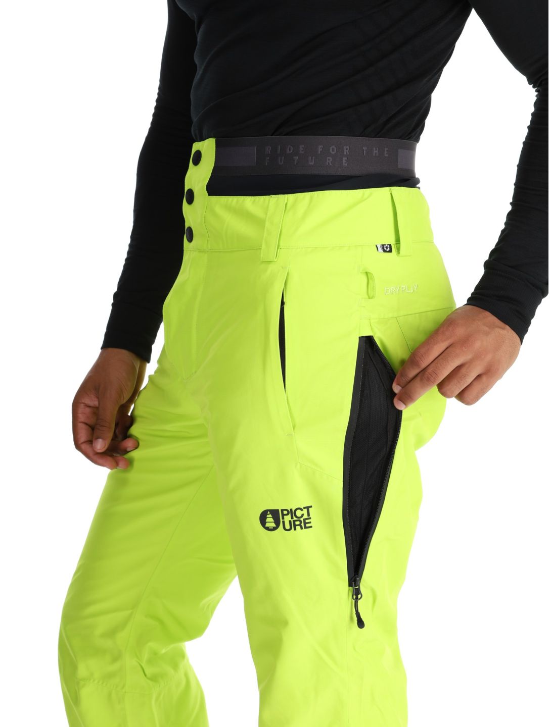 Picture, Object pantalones de esquí hombres Acid Lime amarillo 