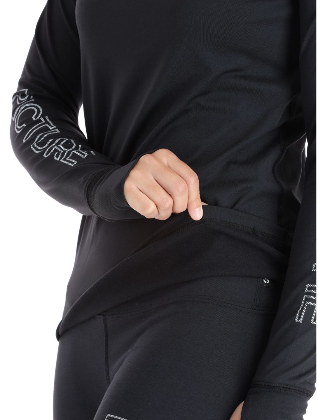 Picture, Pagaya High Fleece camisa termoactiva mujeres Black negro 