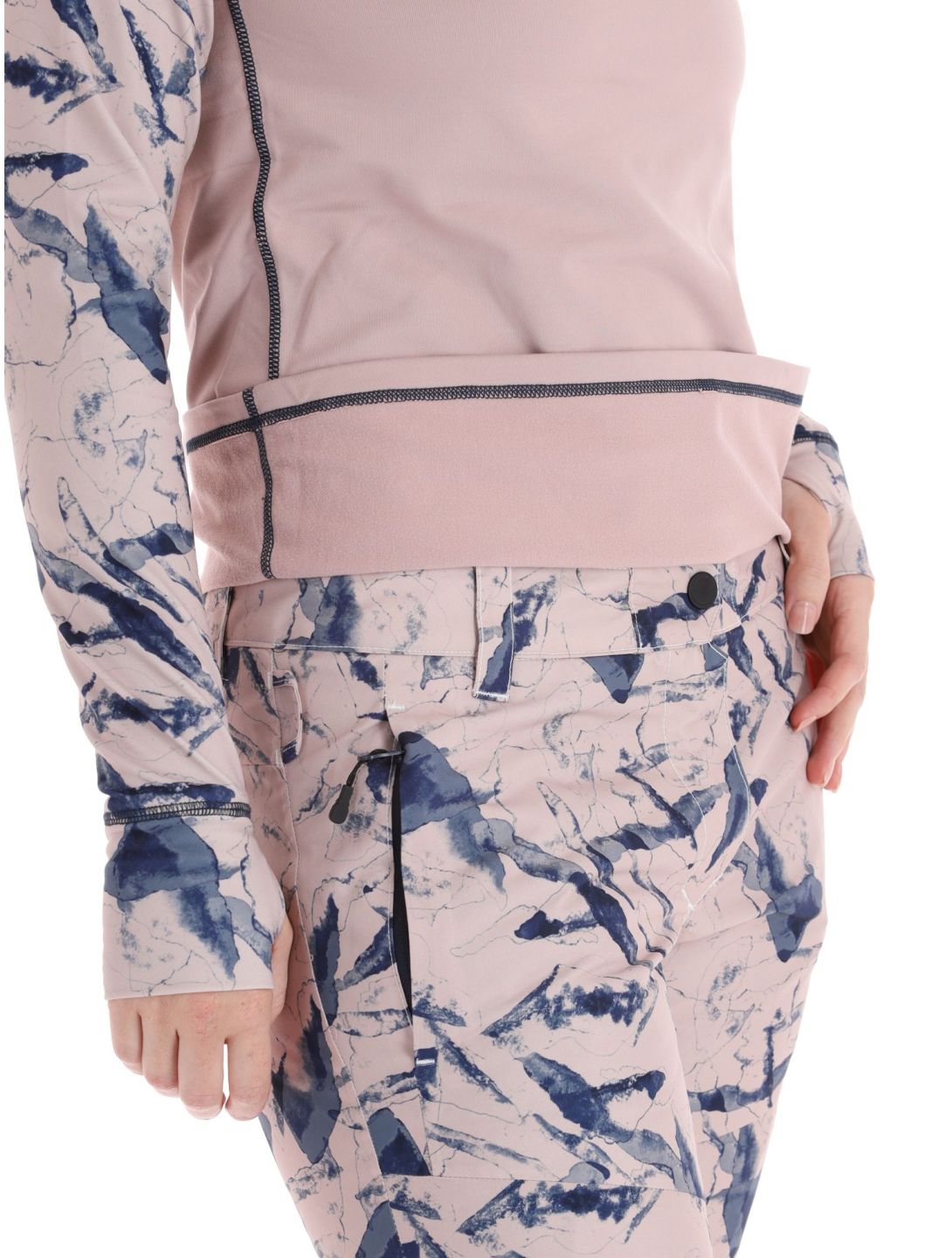 Picture, Pagaya High Fleece camisa termoactiva mujeres Shadow Gray rosa 