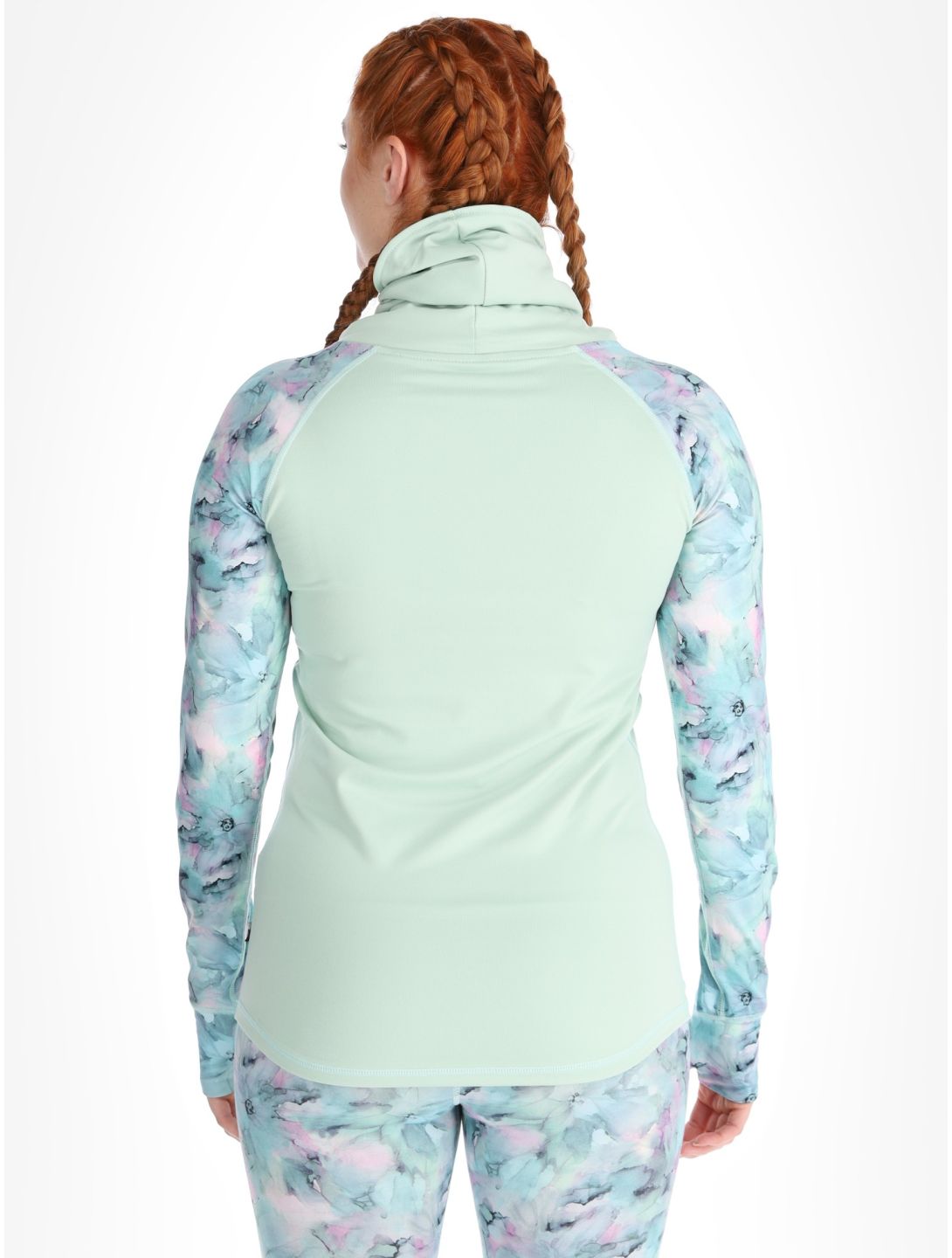 Picture, Pagaya High Fleece camisa termoactiva mujeres Blurry Water Silt Green verde 