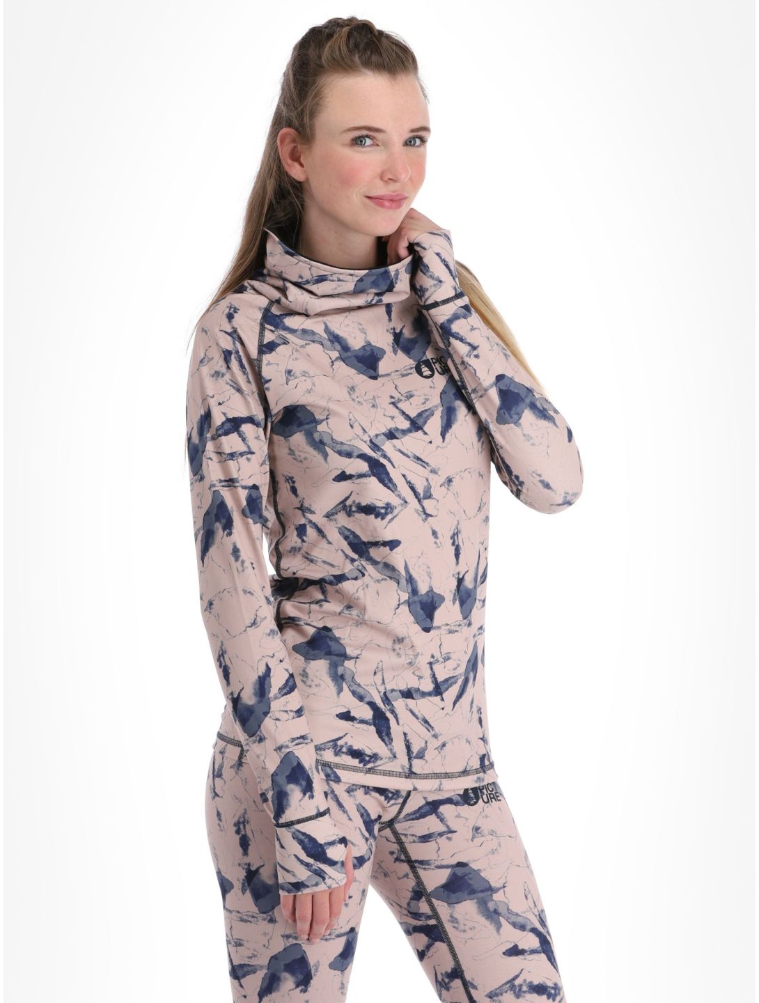 Picture, Pagaya Print Fleece camisa termoactiva mujeres Freeze rosa 