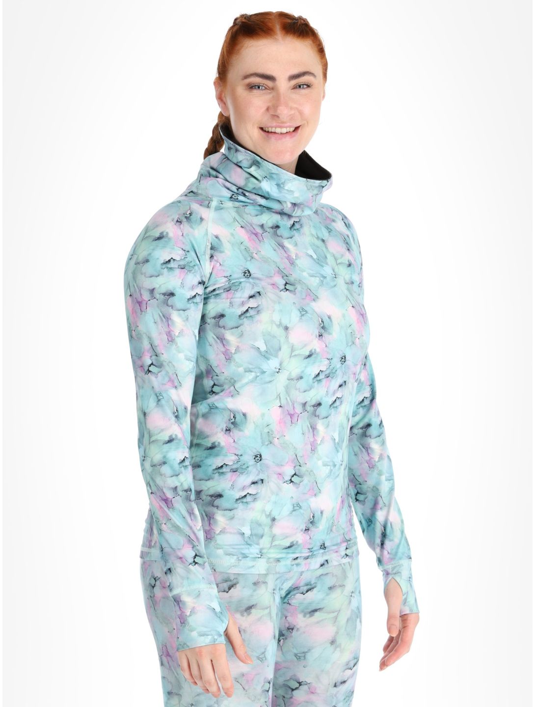 Picture, Pagaya Print Fleece camisa termoactiva mujeres Blurry Water Print multicolor 