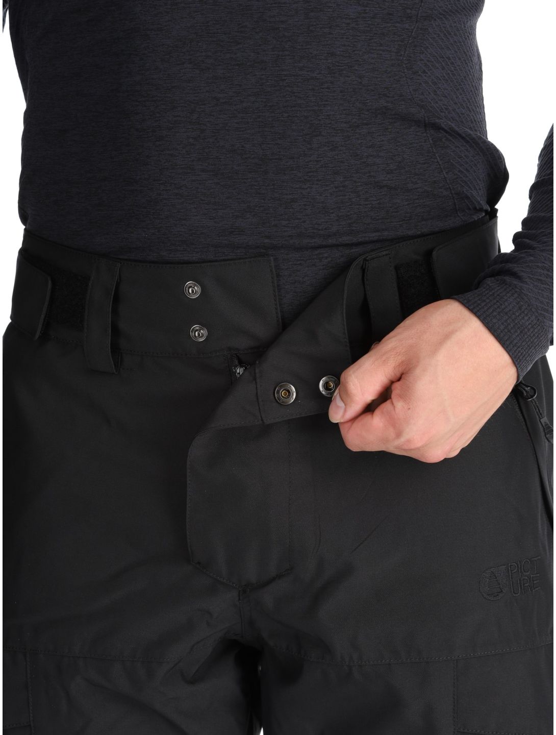 Picture, Plan pantalones de esquí hombres Black negro 