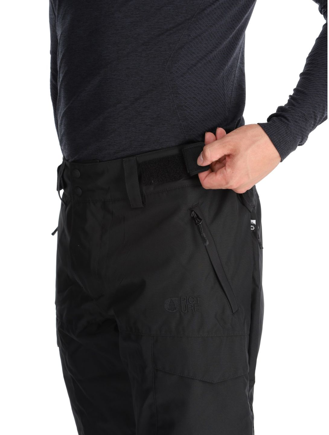 Picture, Plan pantalones de esquí hombres Black negro 